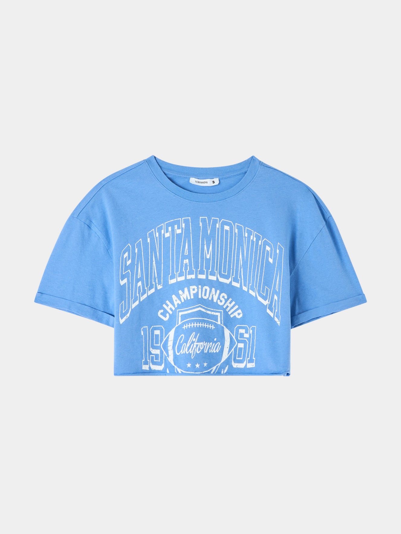 T-shirt crop stampa sport