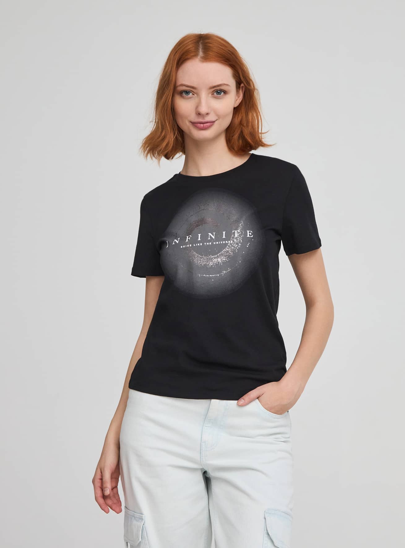 T shirt scritta e stampa laminata Nero Acquista Online Terranova