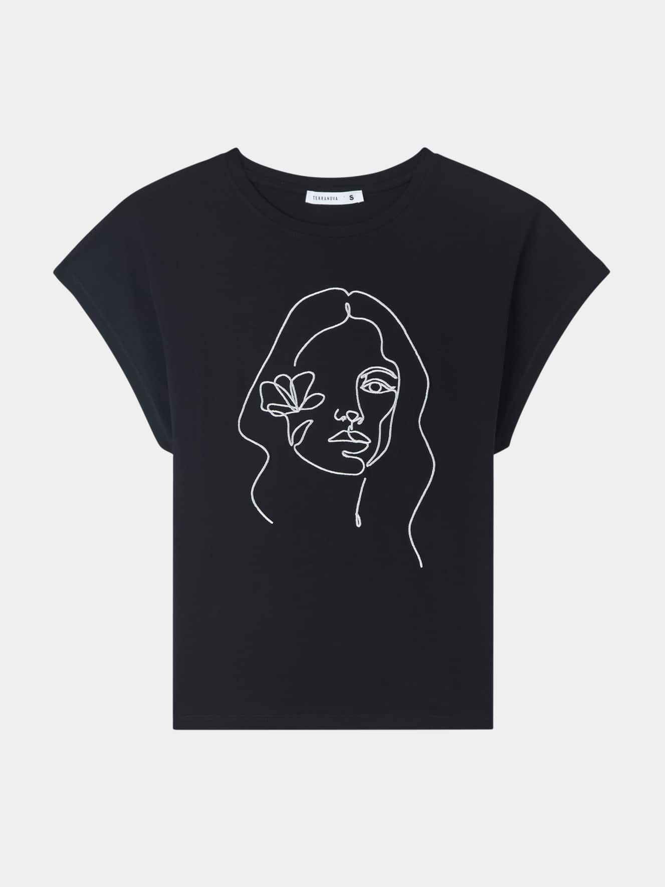 T-shirt oversize con ricamo