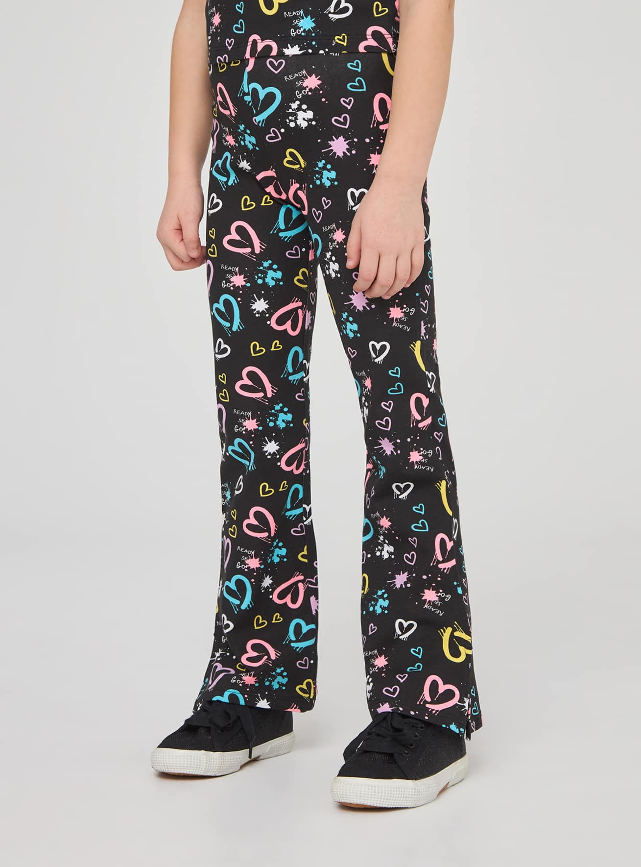 Leggings a zampa stampa cuori
