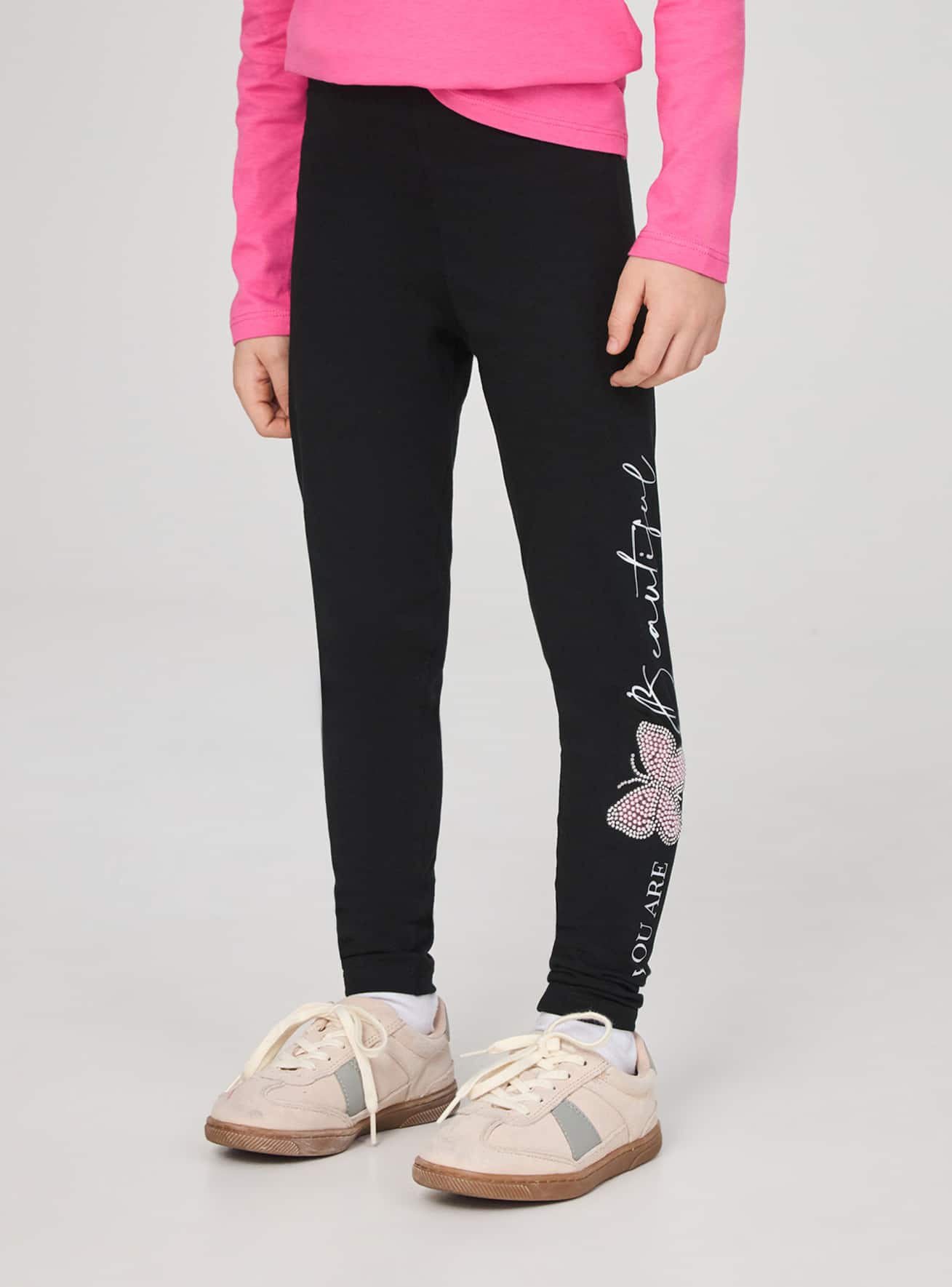 Leggings applicazioni strass