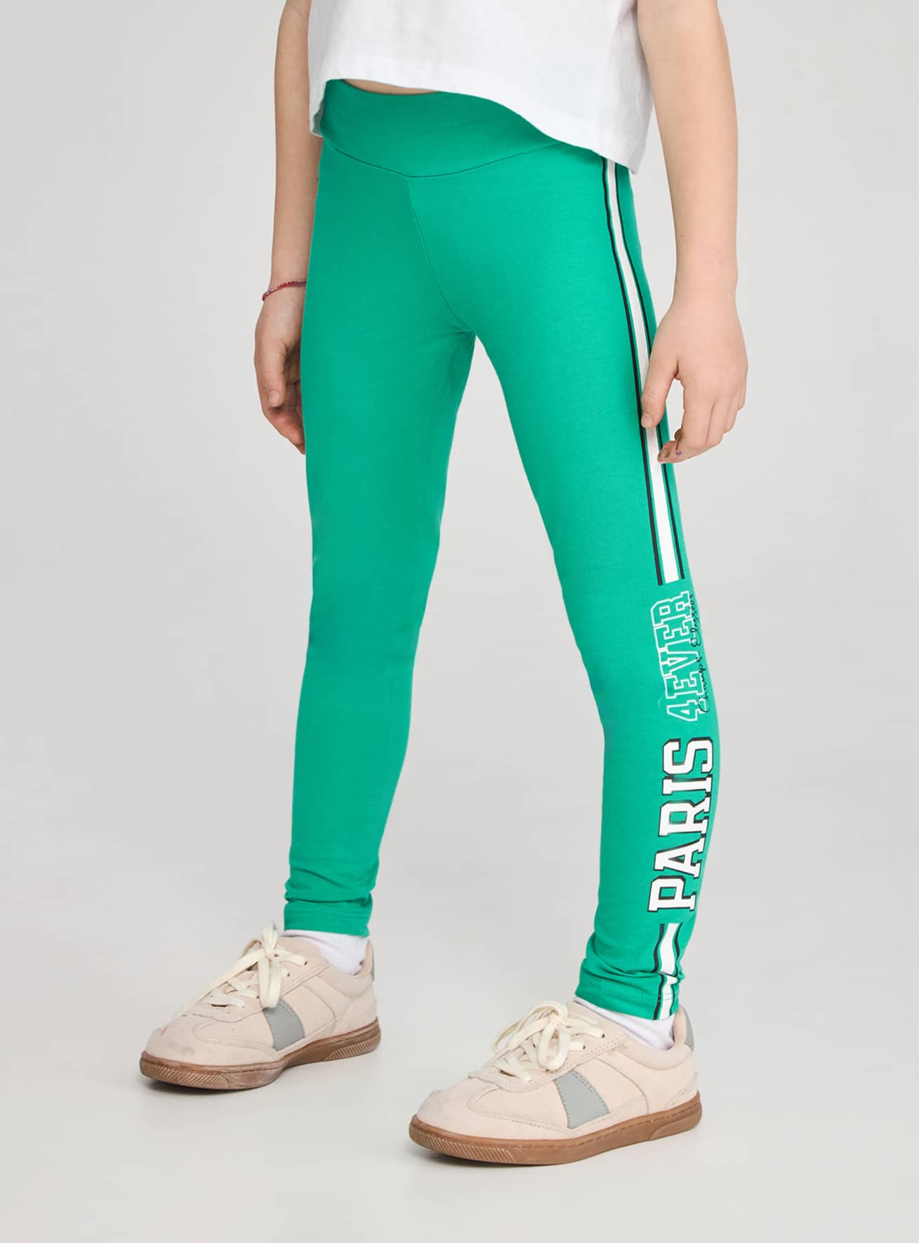 Leggings vita alta stampa college