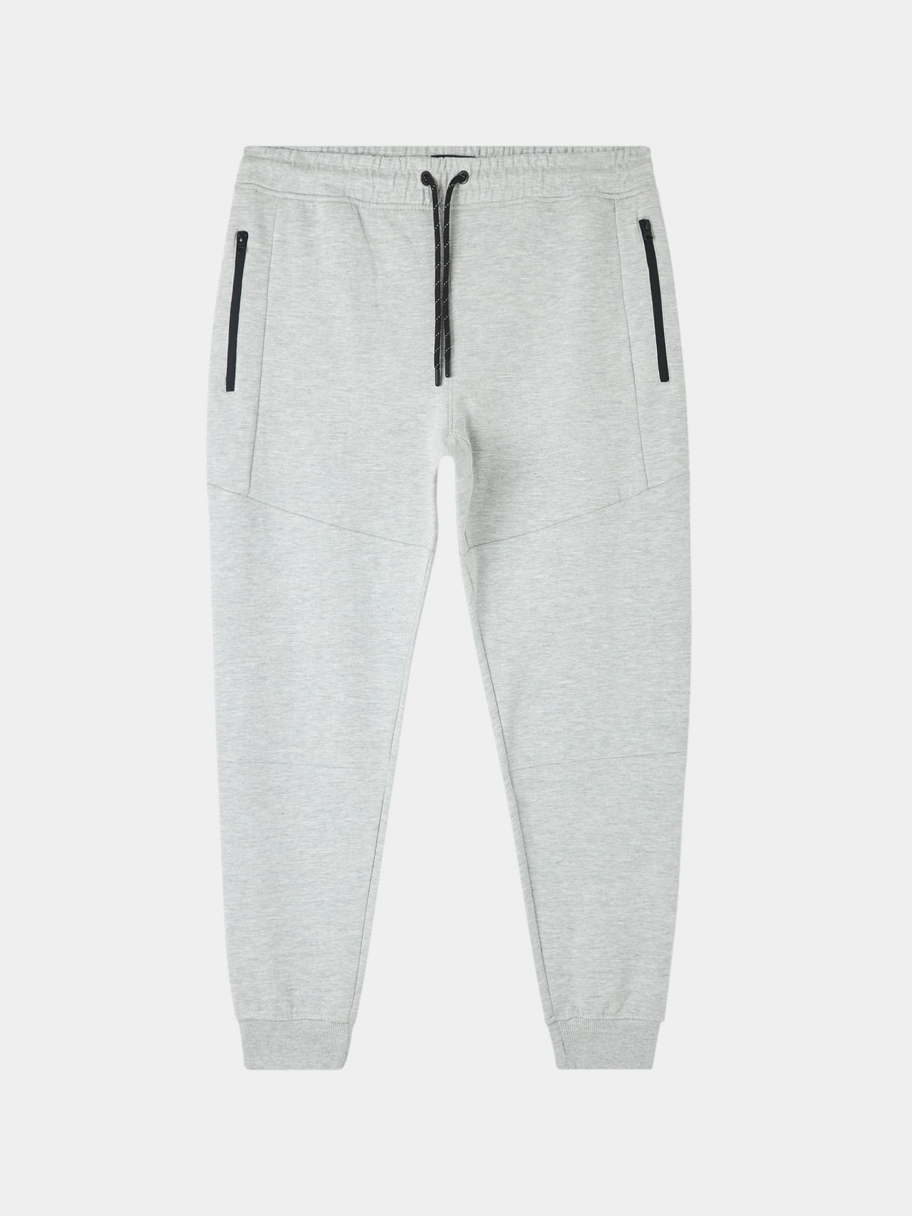 Light grey melange Tracksuit bottoms in technical fabric - Buy Online |  Terranova