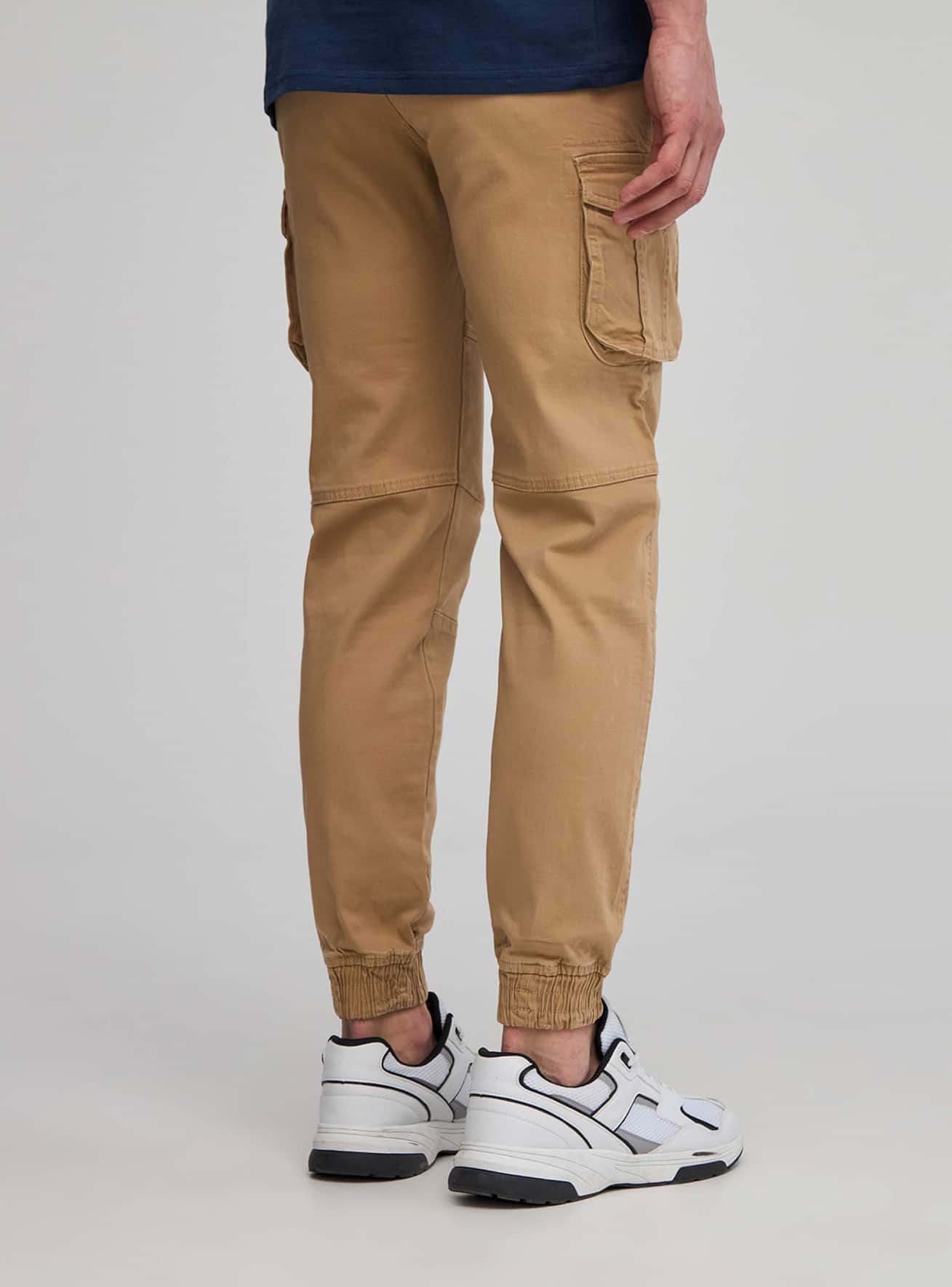 Tan plain cargo trousers deals