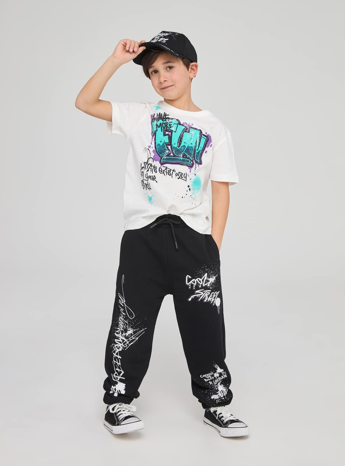 Boys black tracksuit bottoms hot sale