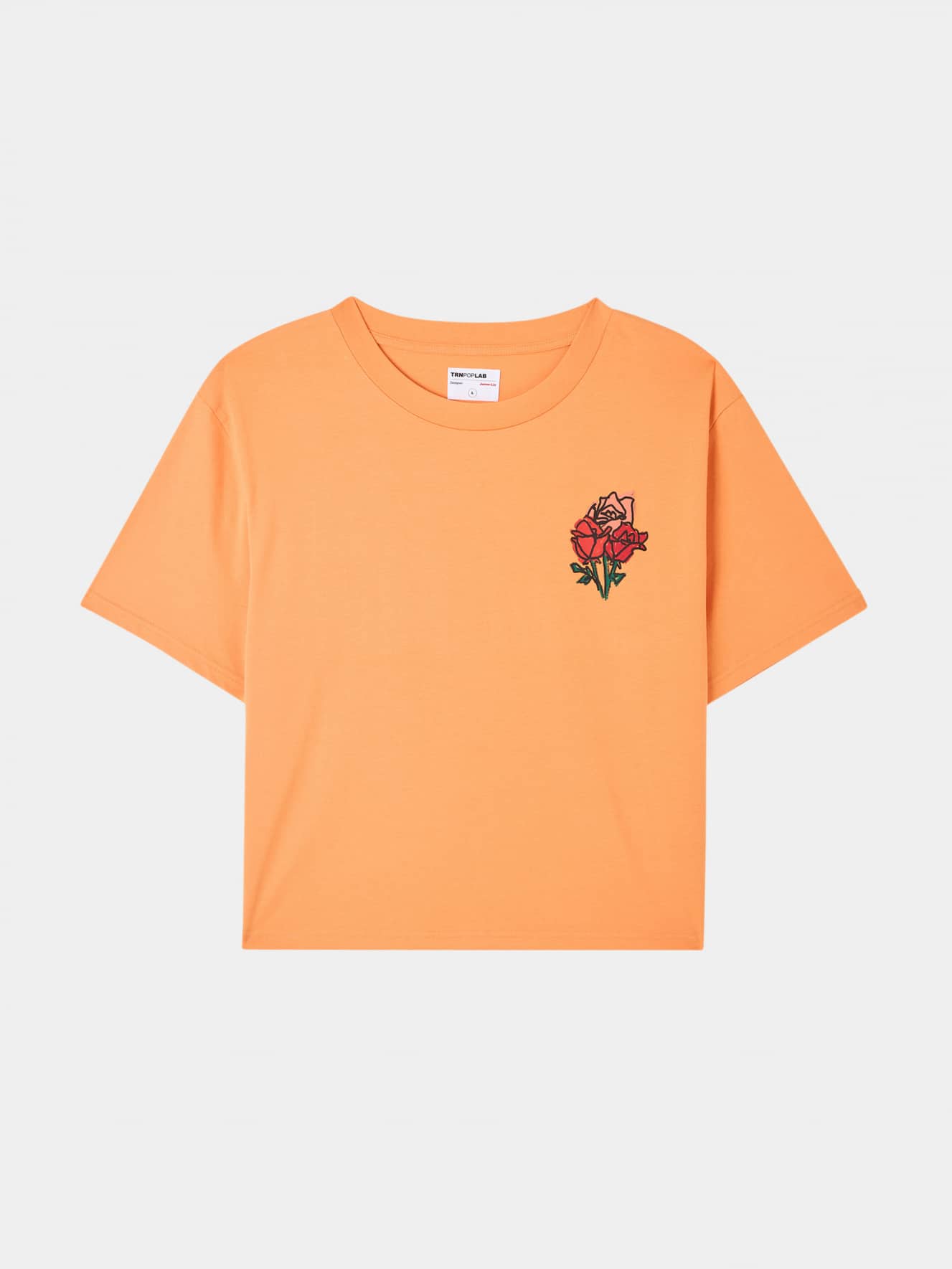 T-shirt unisex ampia con stampa rosa TRNPOPLAB