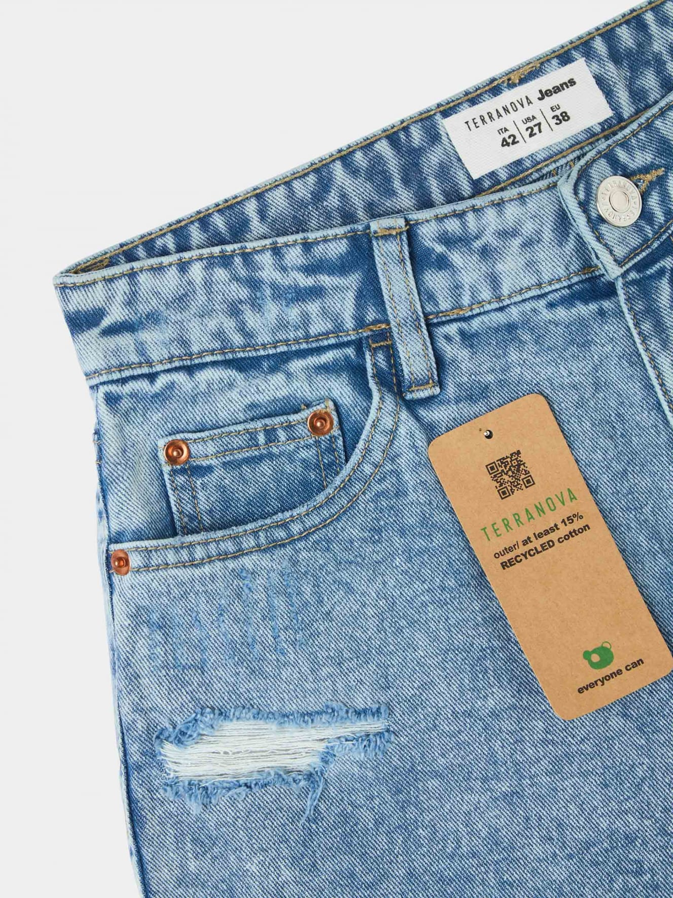 Pantalone Jeans Corto Donna Terranova