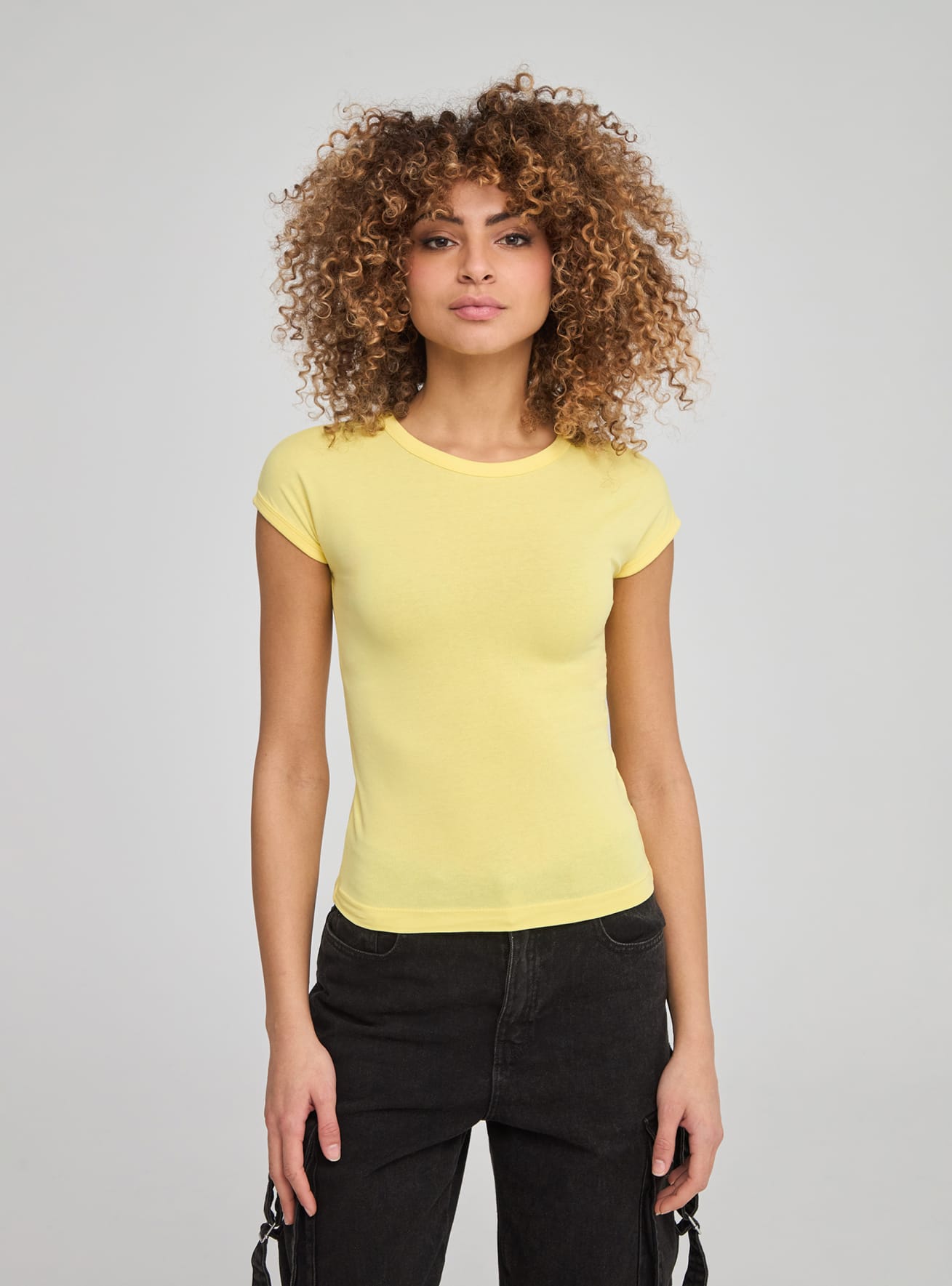 Yellow plain top hot sale