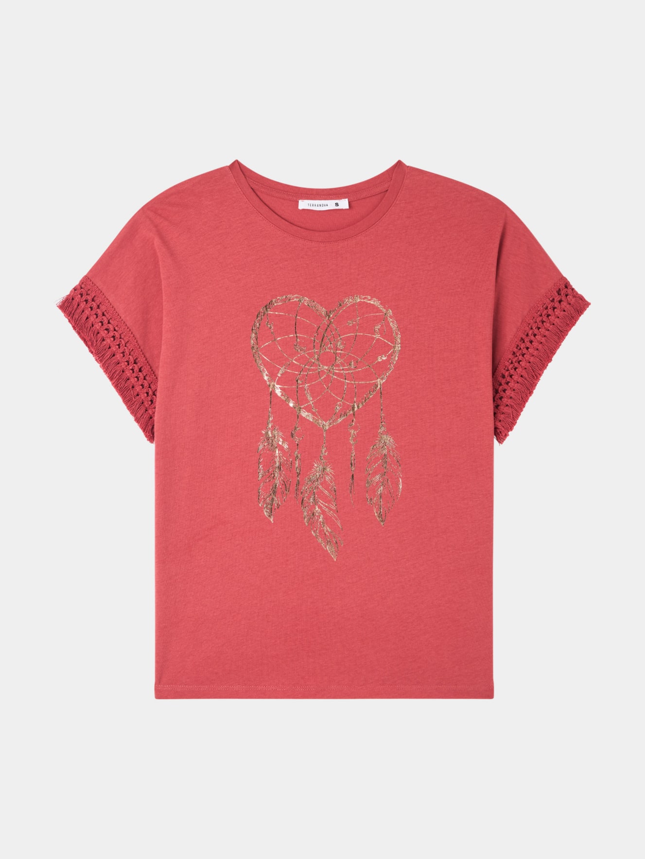 T-shirt oversize stampa scaccia pensieri