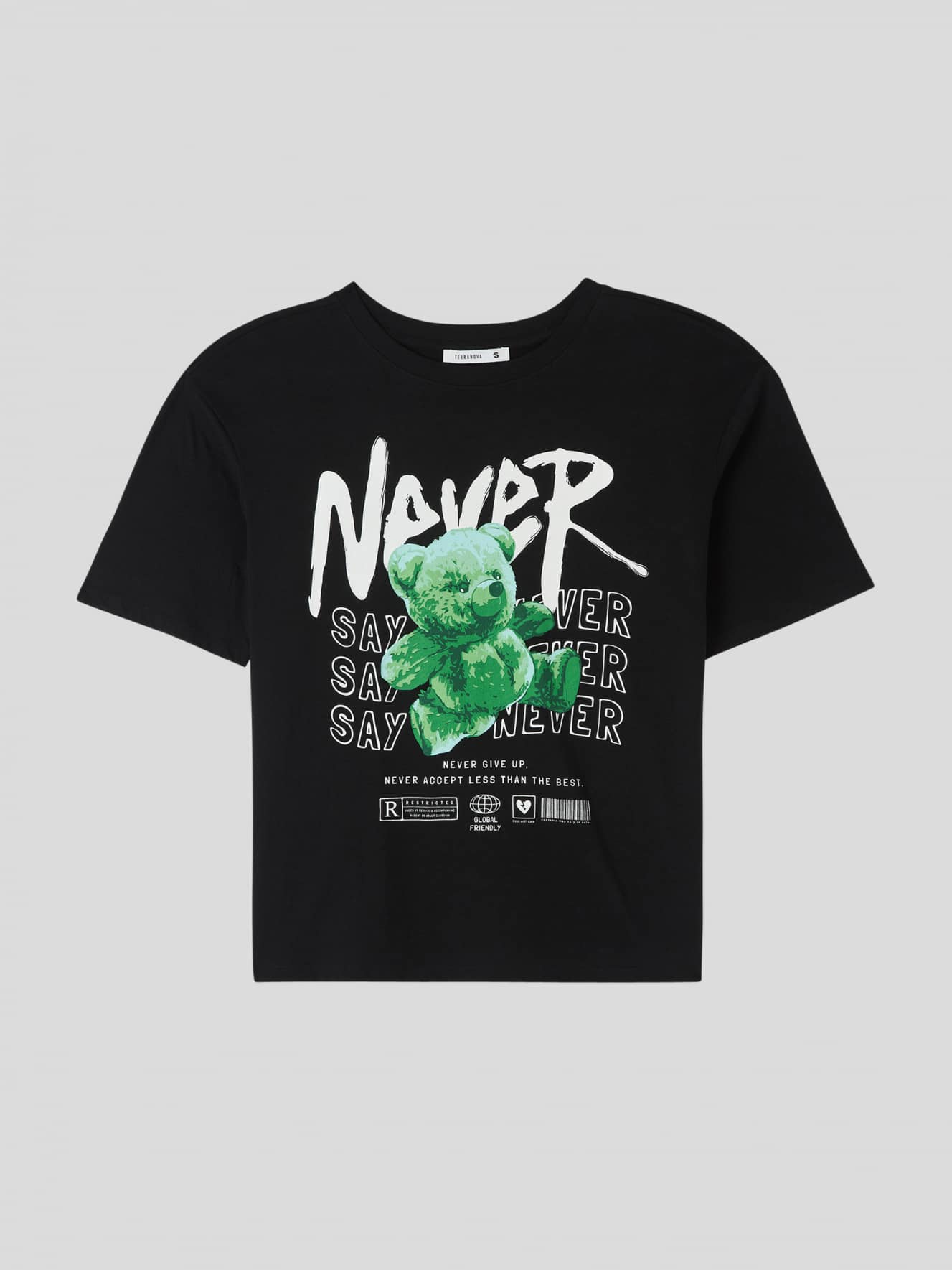 T-shirt oversize stampa orsetto 