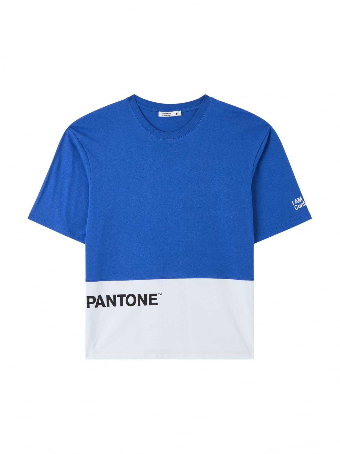 Blue Oversized T shirt in block Pantone colour Buy Online Terranova