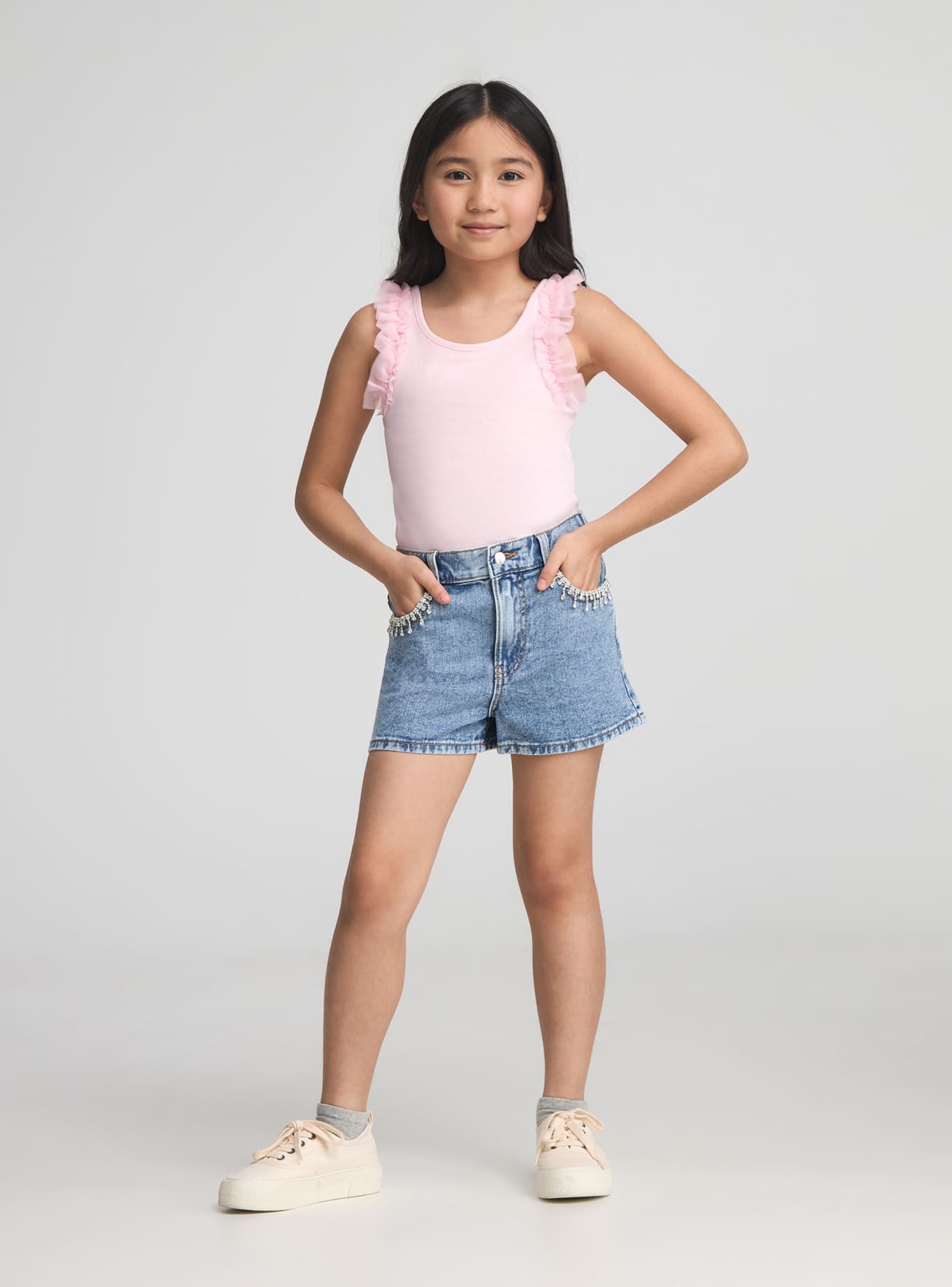 Pantalone Jeans Corto Bambina Kids