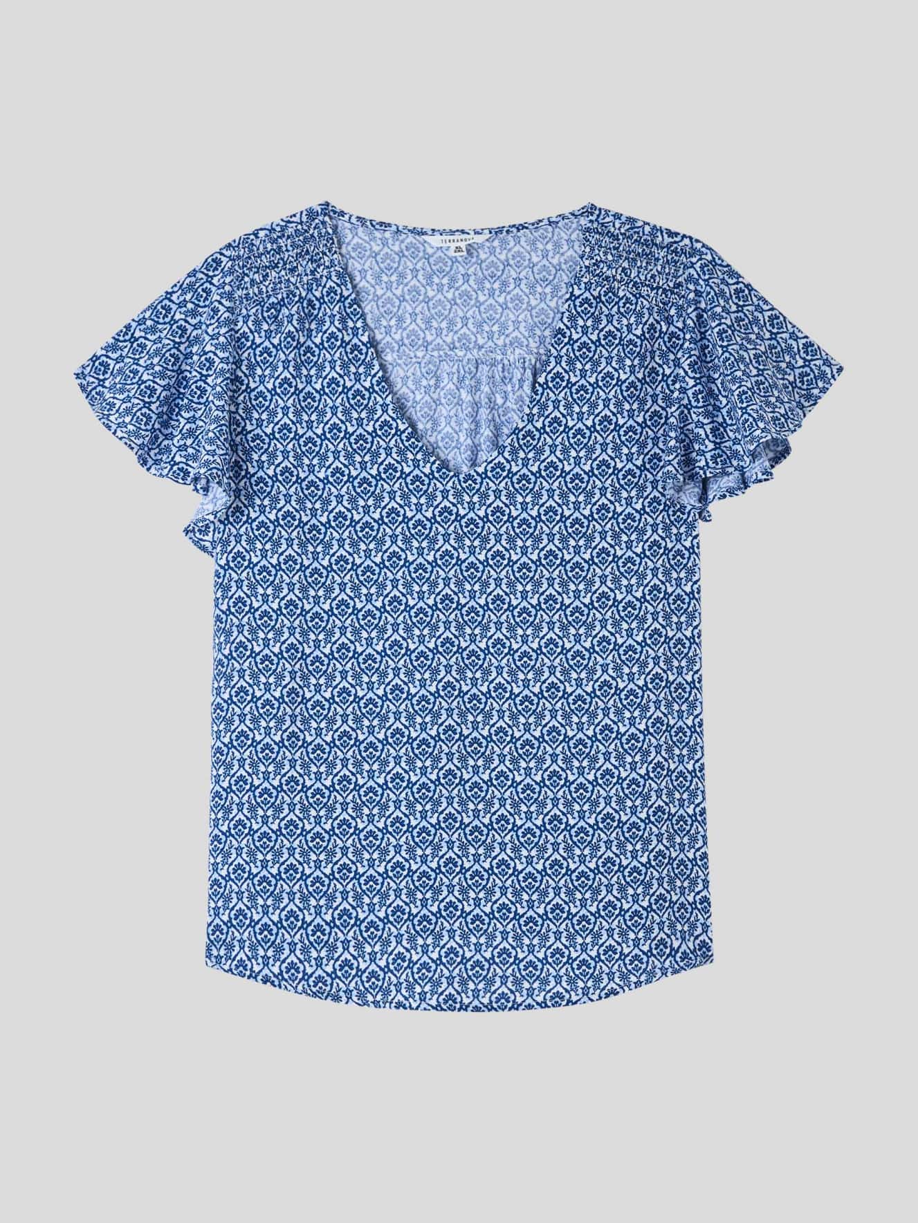 Blusa fantasia scollo v