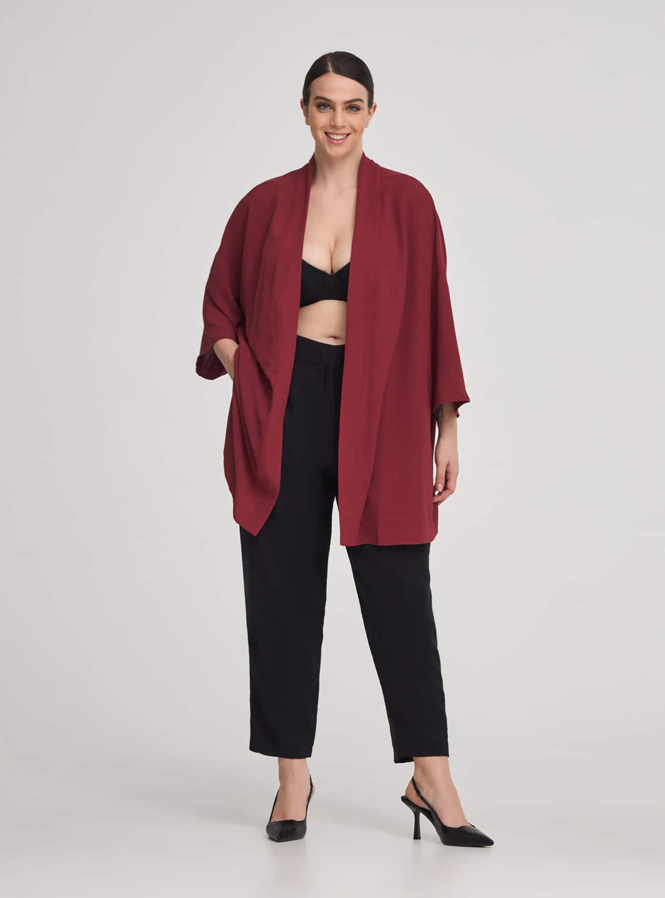 Indian red Plain kimono Buy Online Terranova