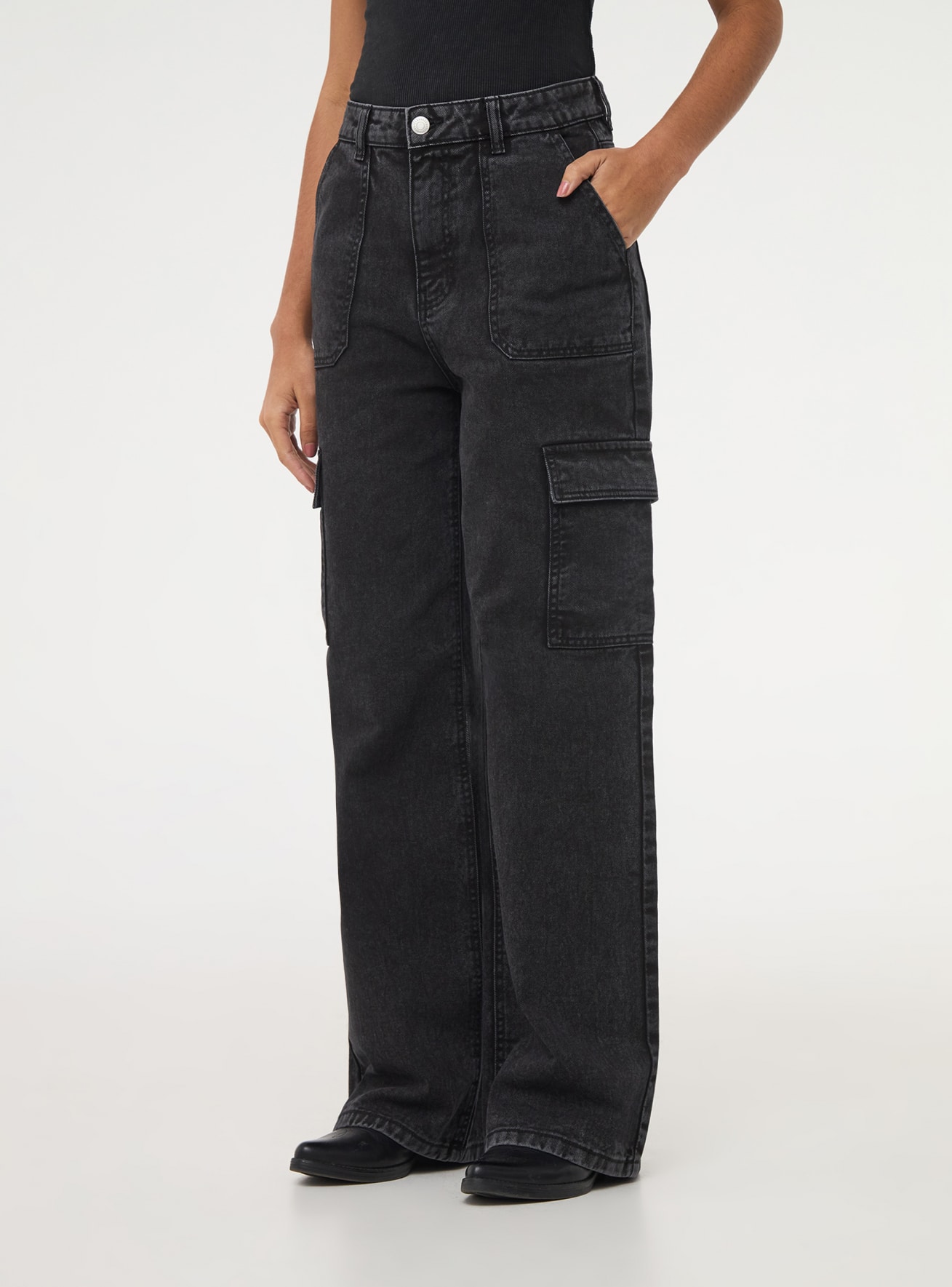 Jeans cargo nero
