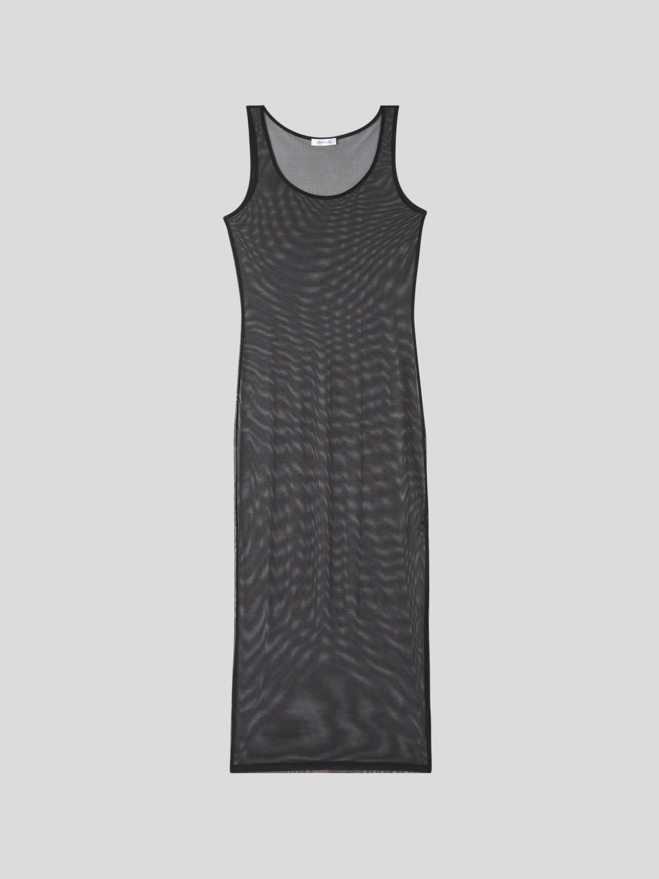 Vestito lungo in tulle con spacco