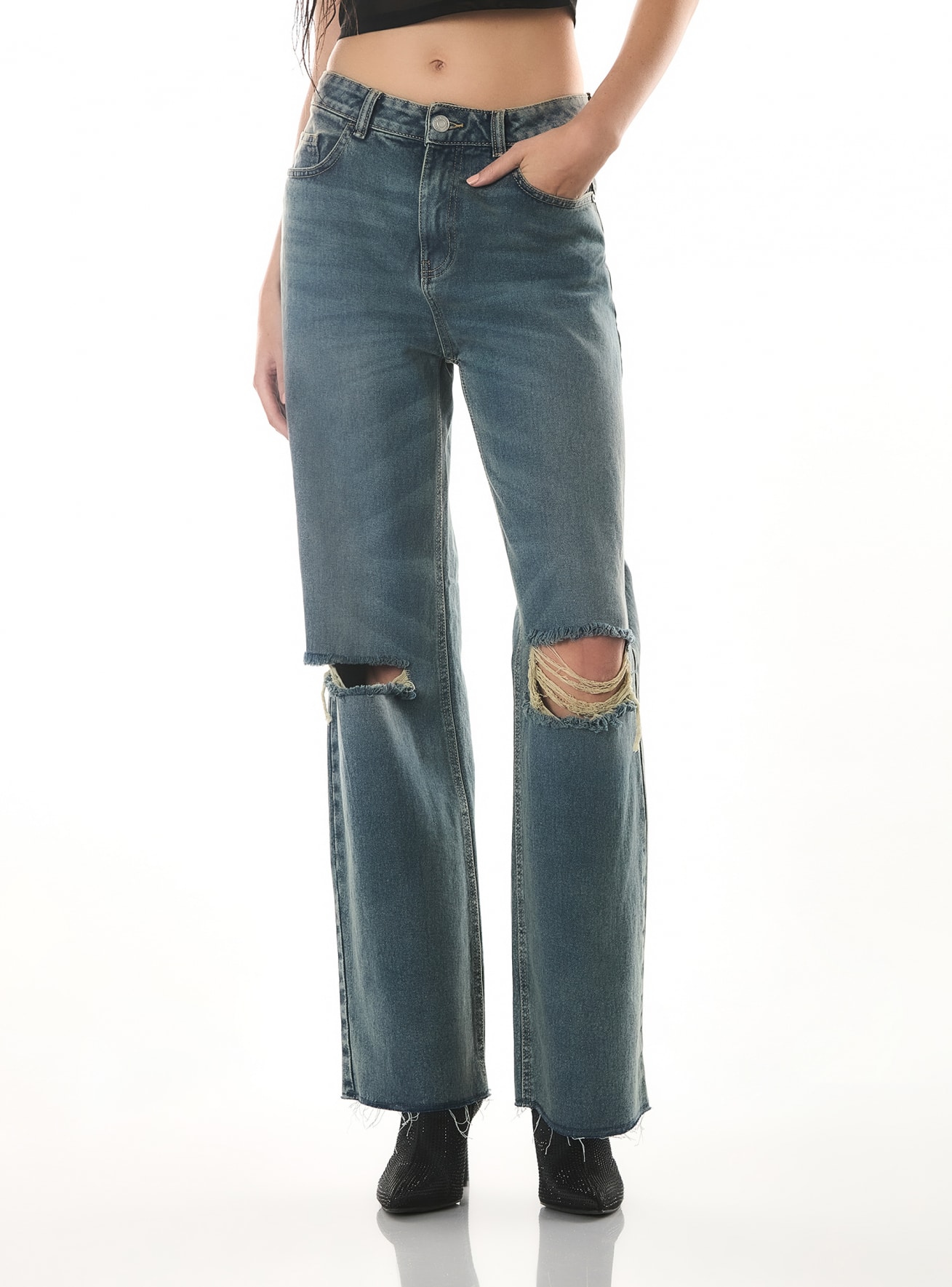 Long pants jeans Woman Terranova