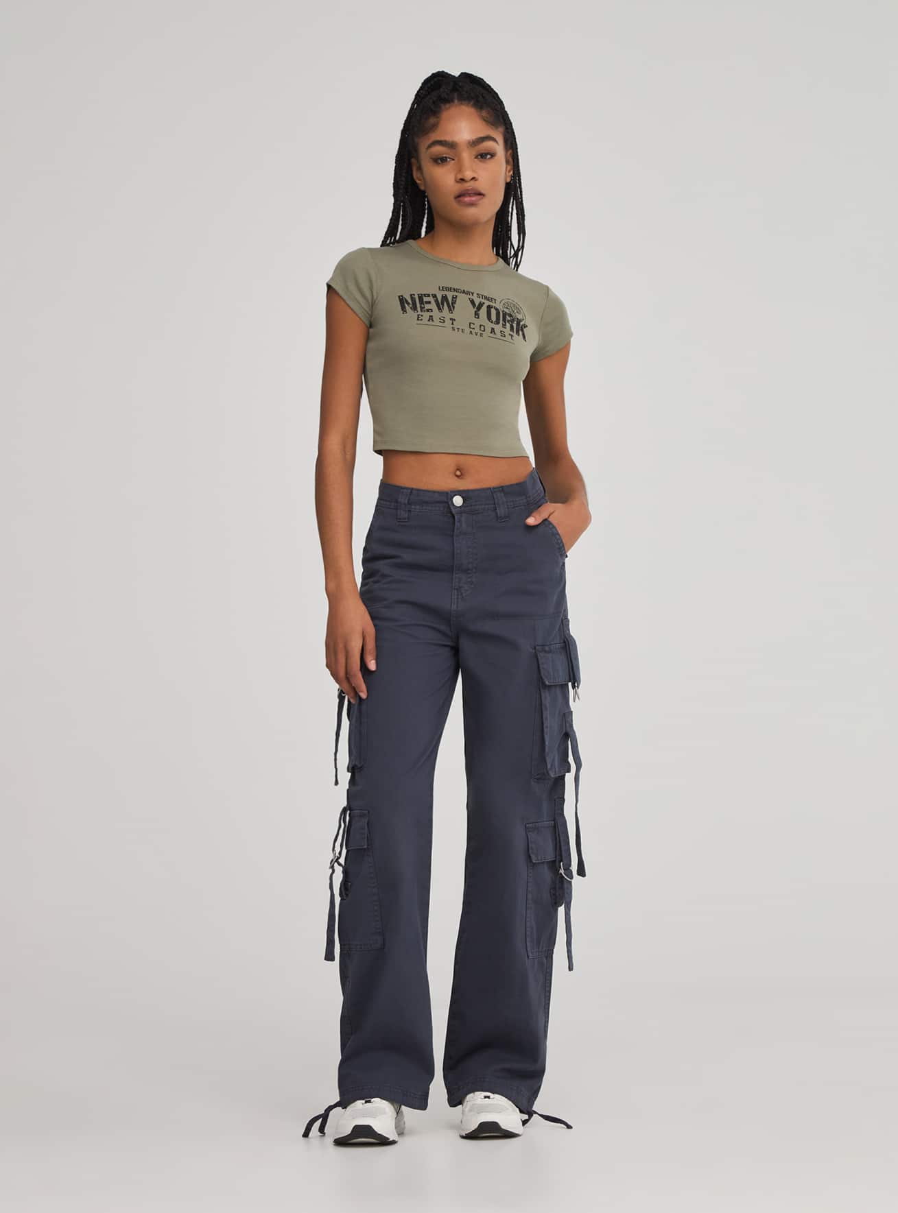 Cargohose mit mehreren Taschen blei Terranova