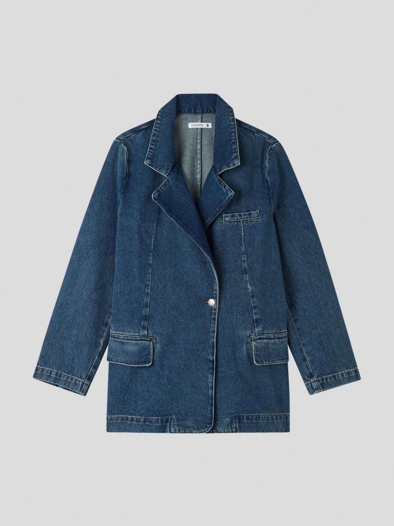 Giacca monobottone in denim