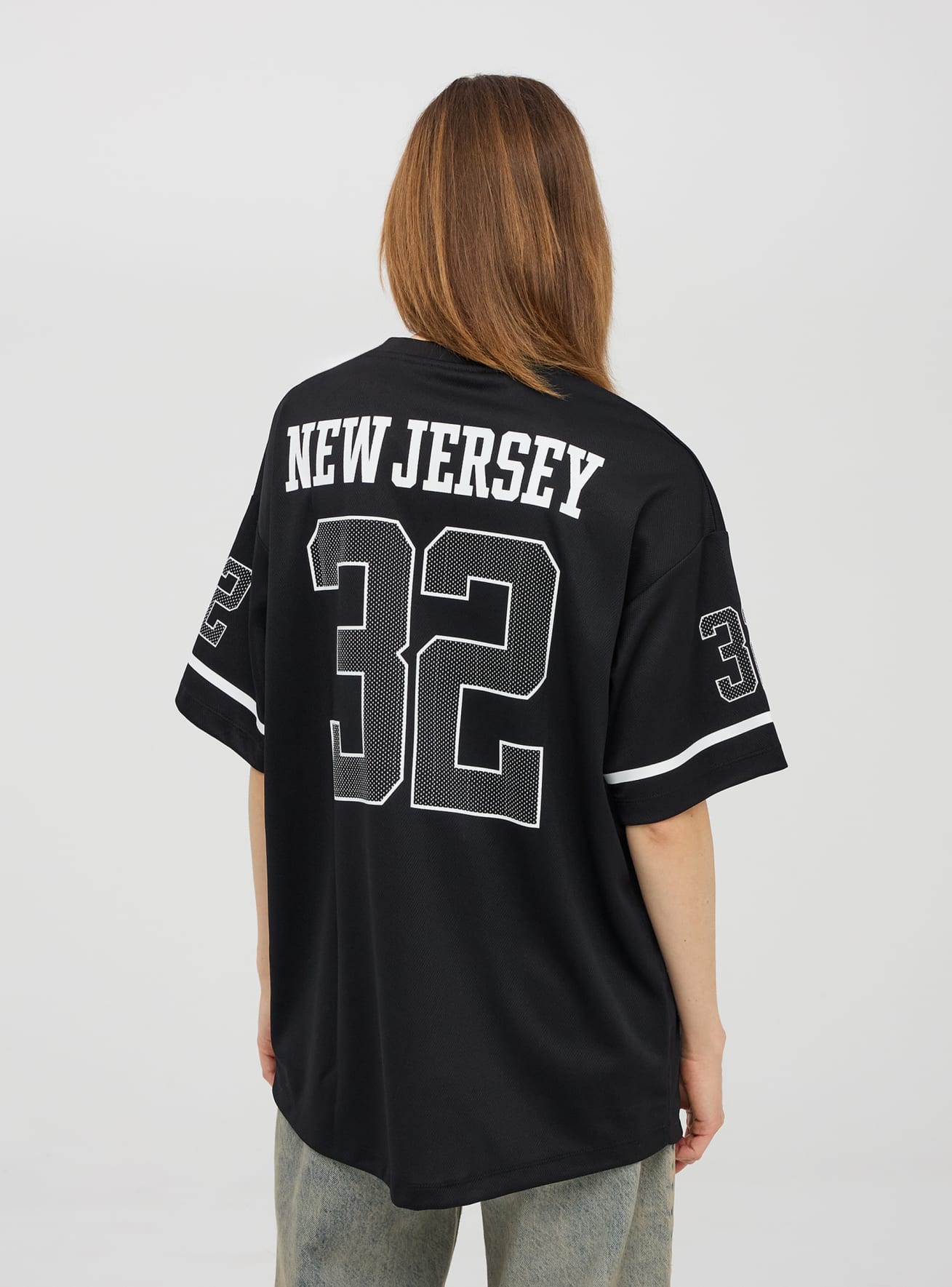 T shirt a rete stampa football Nero Acquista Online Terranova