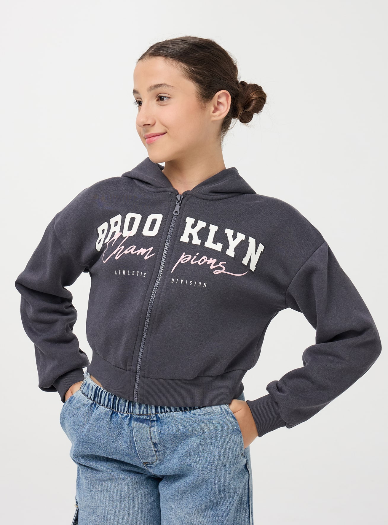 Shirt over hoodie girl hotsell