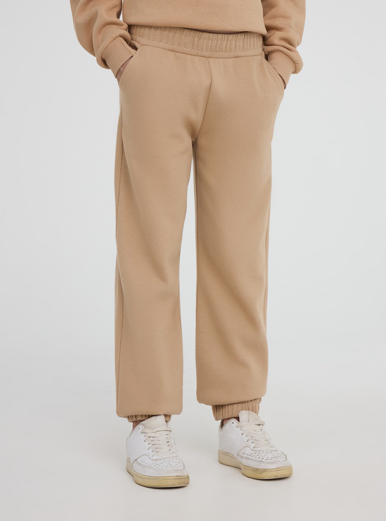 Beige light Tracksuit bottoms in heavy fabric Buy Online Terranova