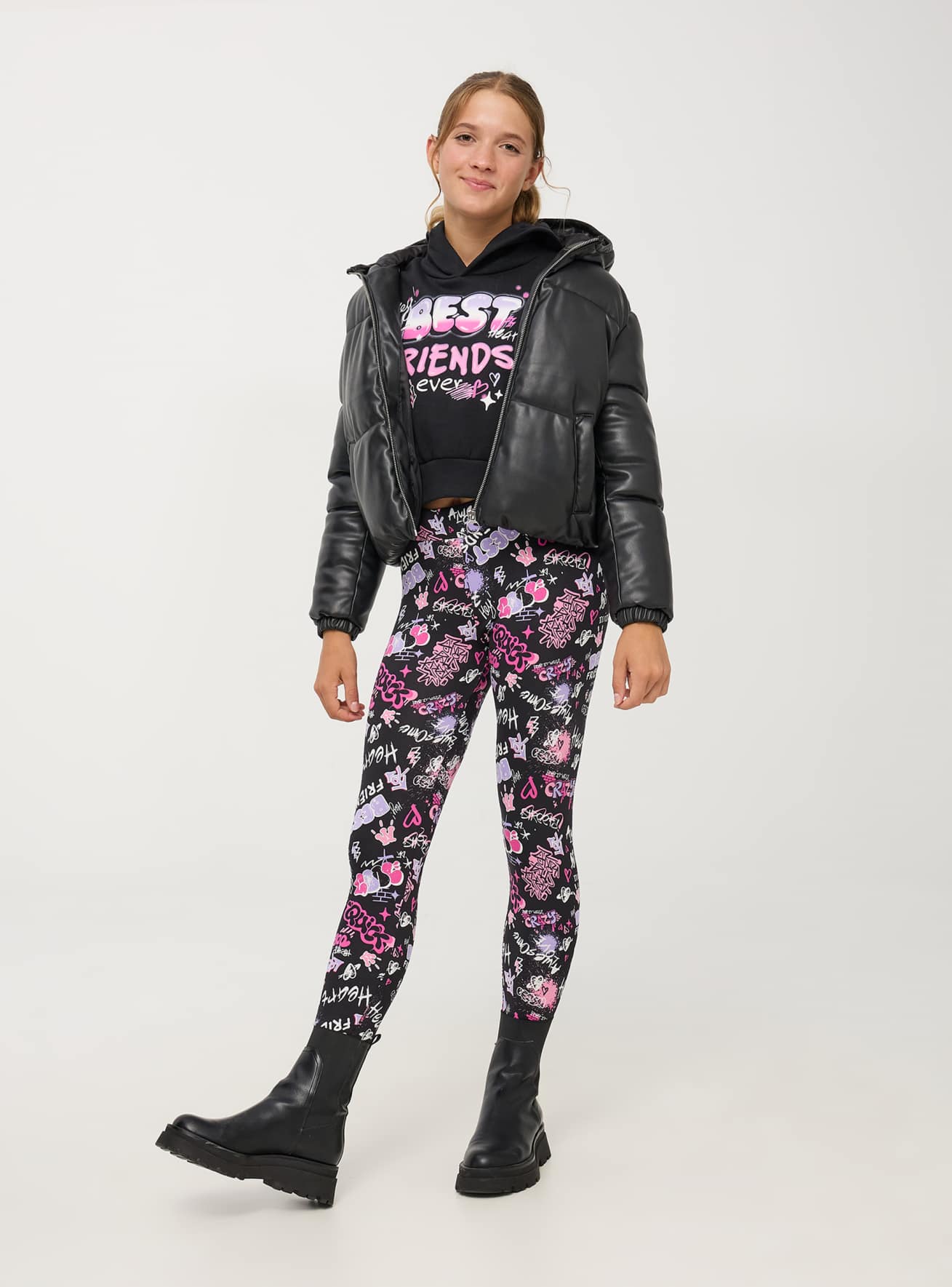 Graffiti print leggings hotsell