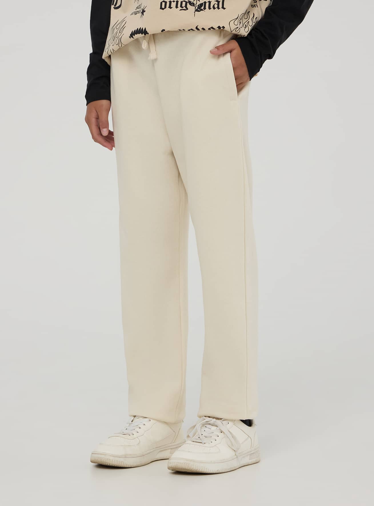 Cream tracksuit bottoms clearance
