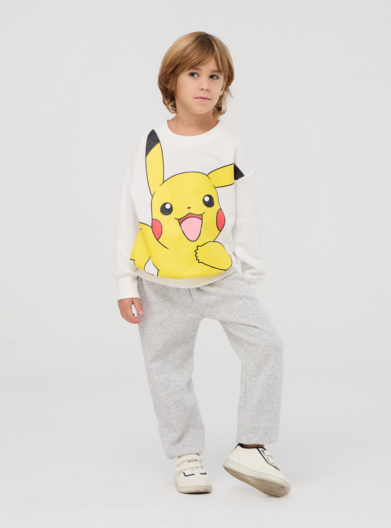 Light grey melange Heavy sweatpants with drawstring Buy Online Terranova