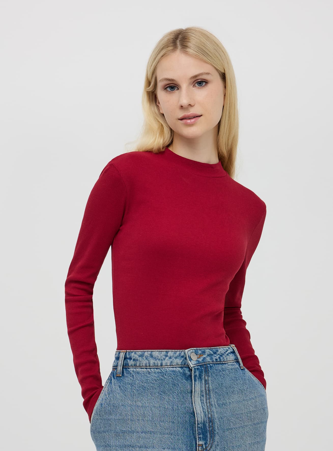 T shirt rouge uni femme store