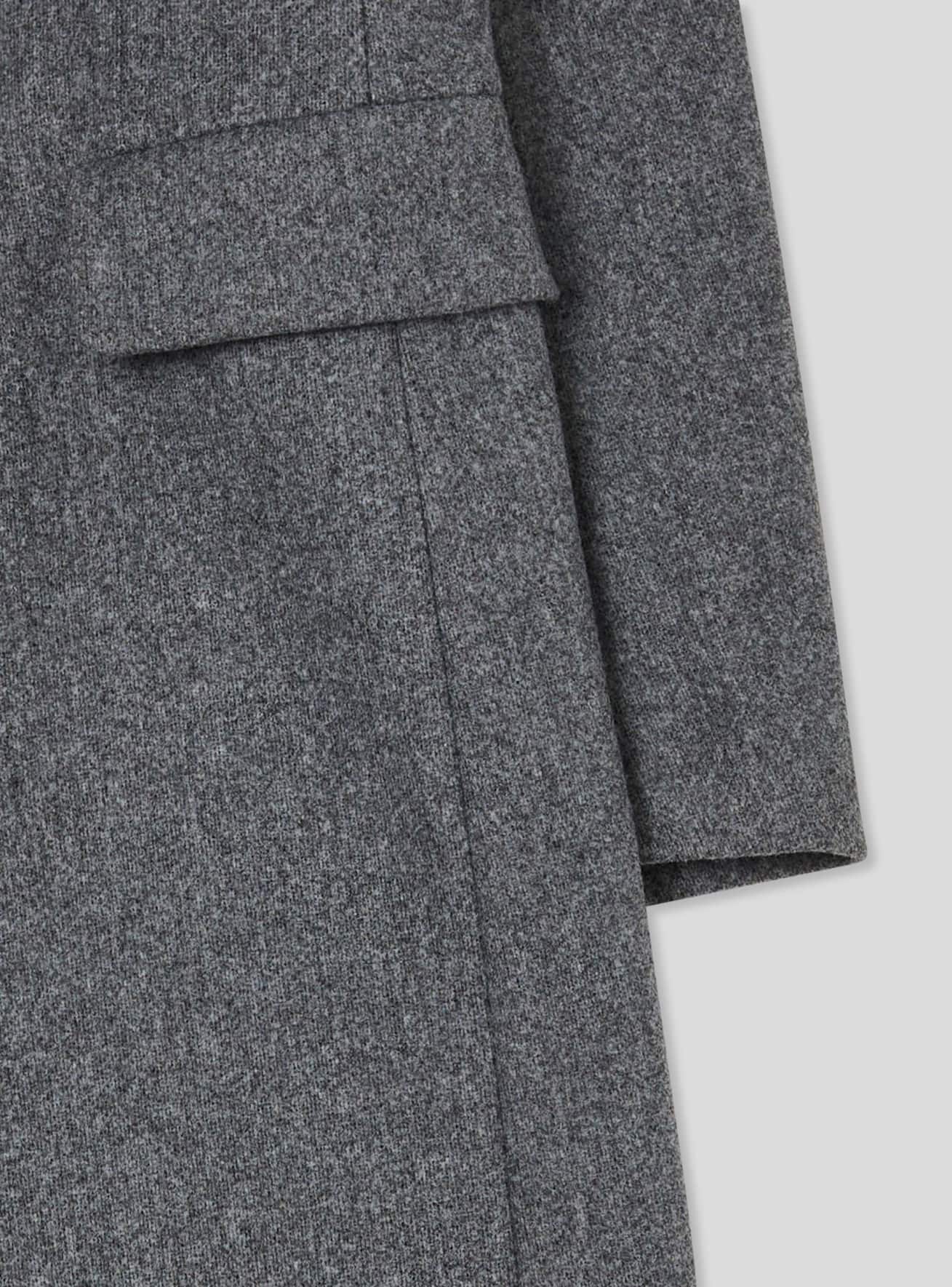 Middle grey melange Slim fit single breasted coat Buy Online Terranova