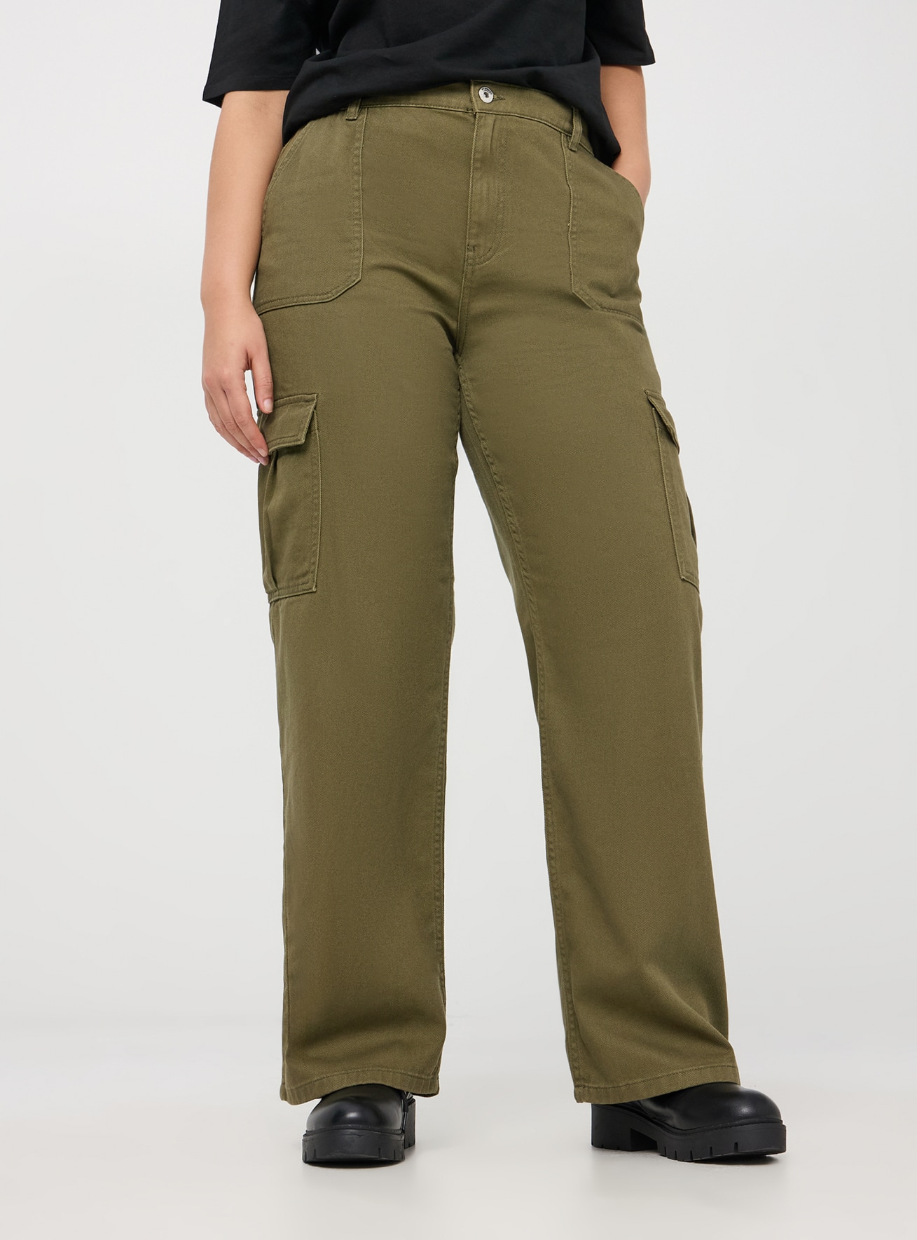 Pantaloni cargo in twill di cotone