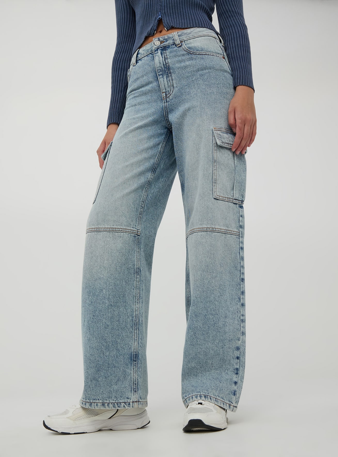 Jeans cargo acid wash