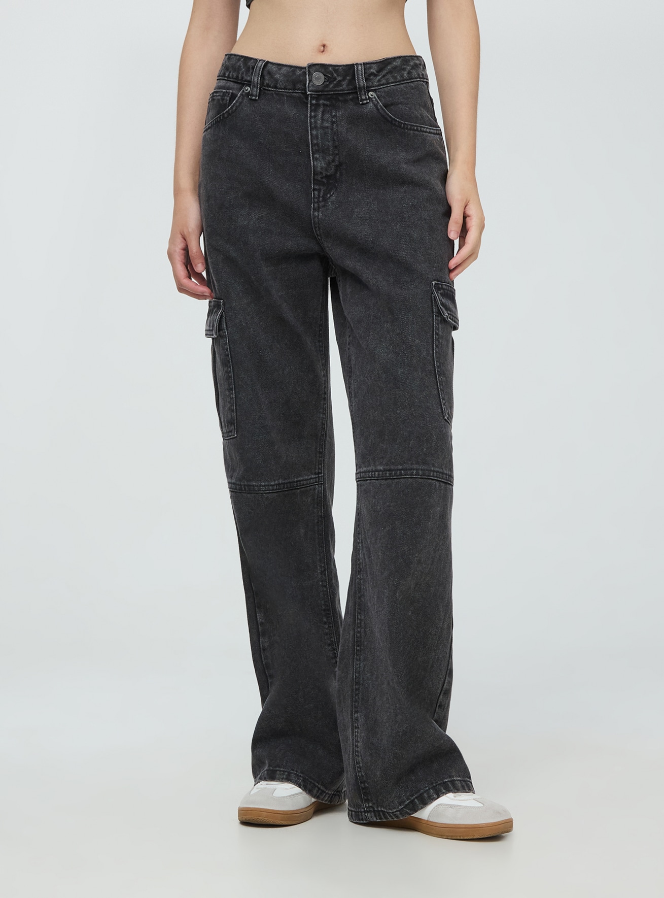 Jeans cargo acid wash