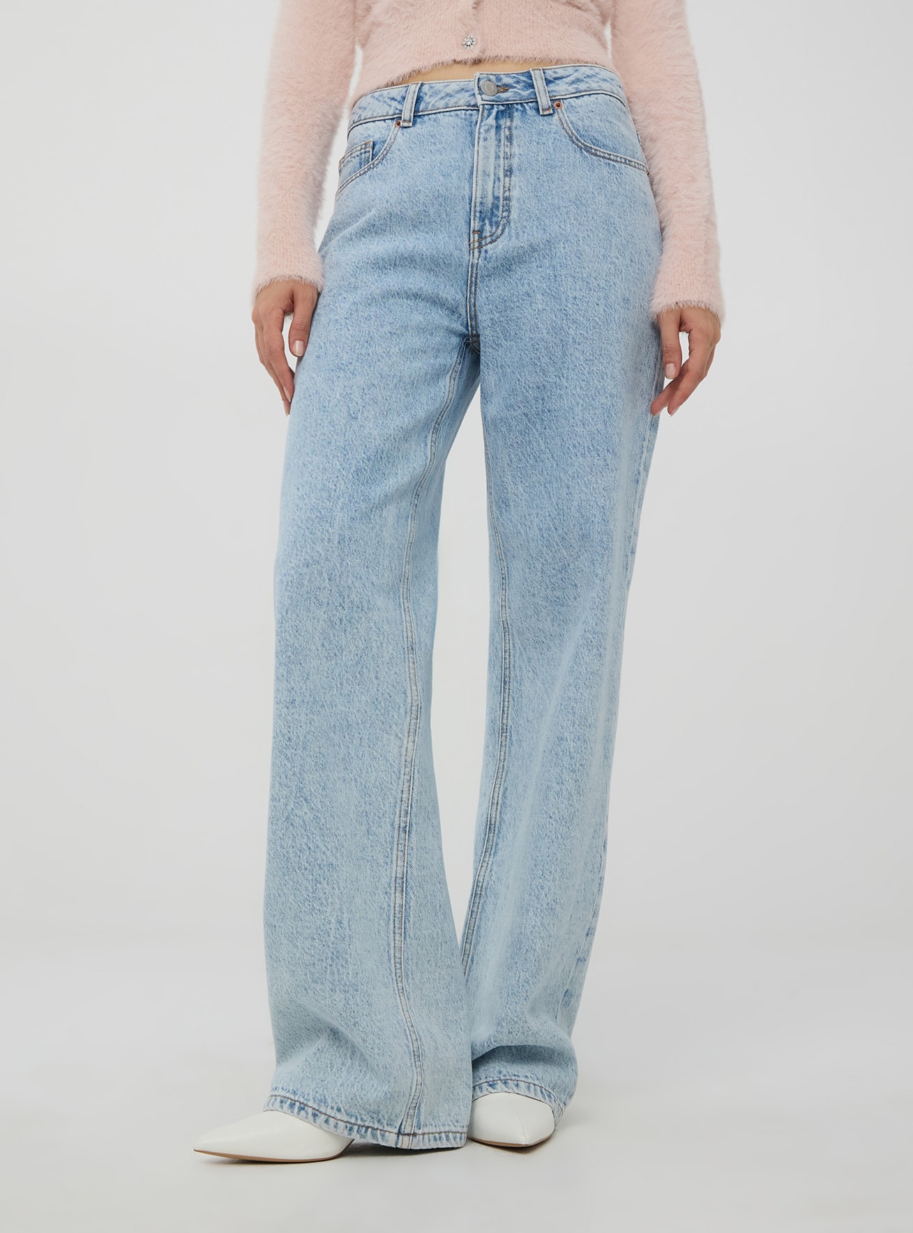 NWOT Future Collective Jenee Naylor Wide Leg Distressed Jeans Size 6 G500 |  eBay