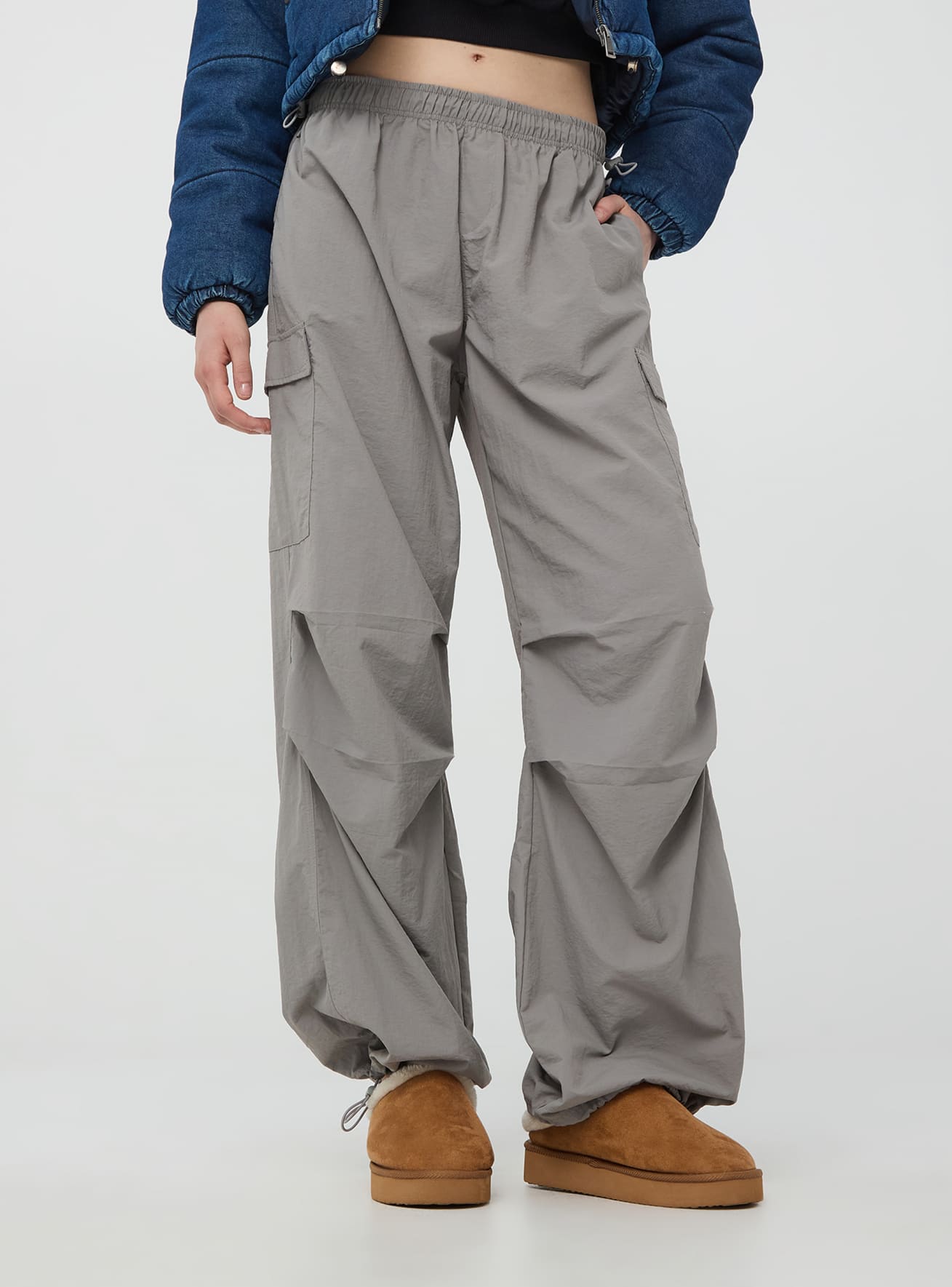 Pantaloni parachute in nylon