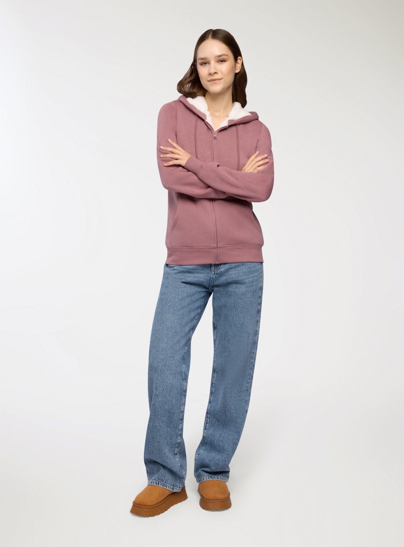 Felpa con cappuccio e zip