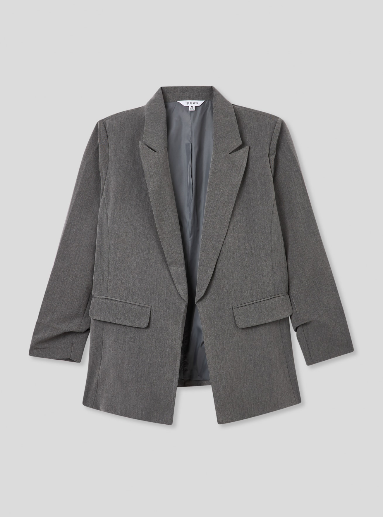 Giacca aperta melange Grigio medio melange Acquista Online Terranova