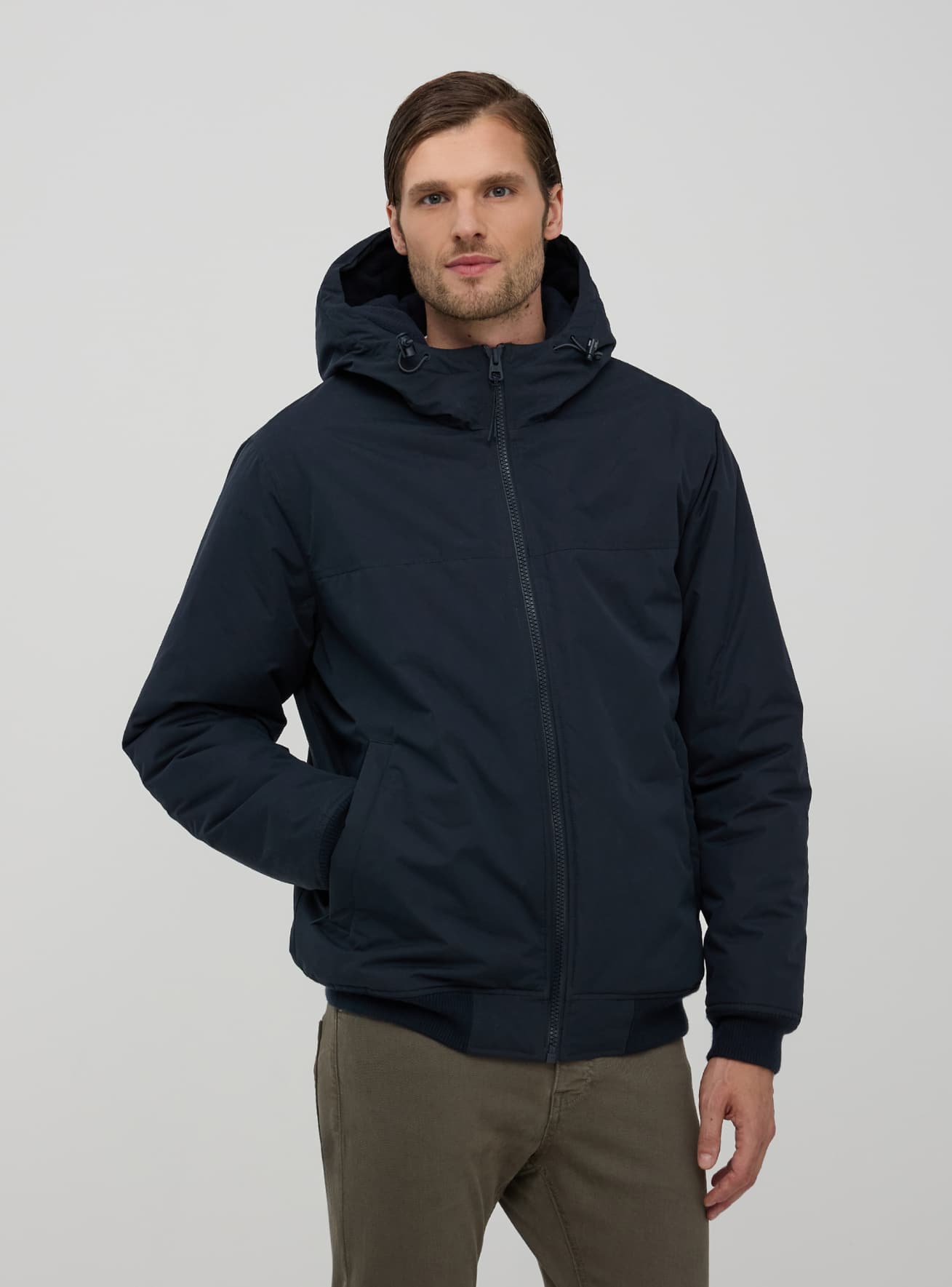 Navy outerwear top