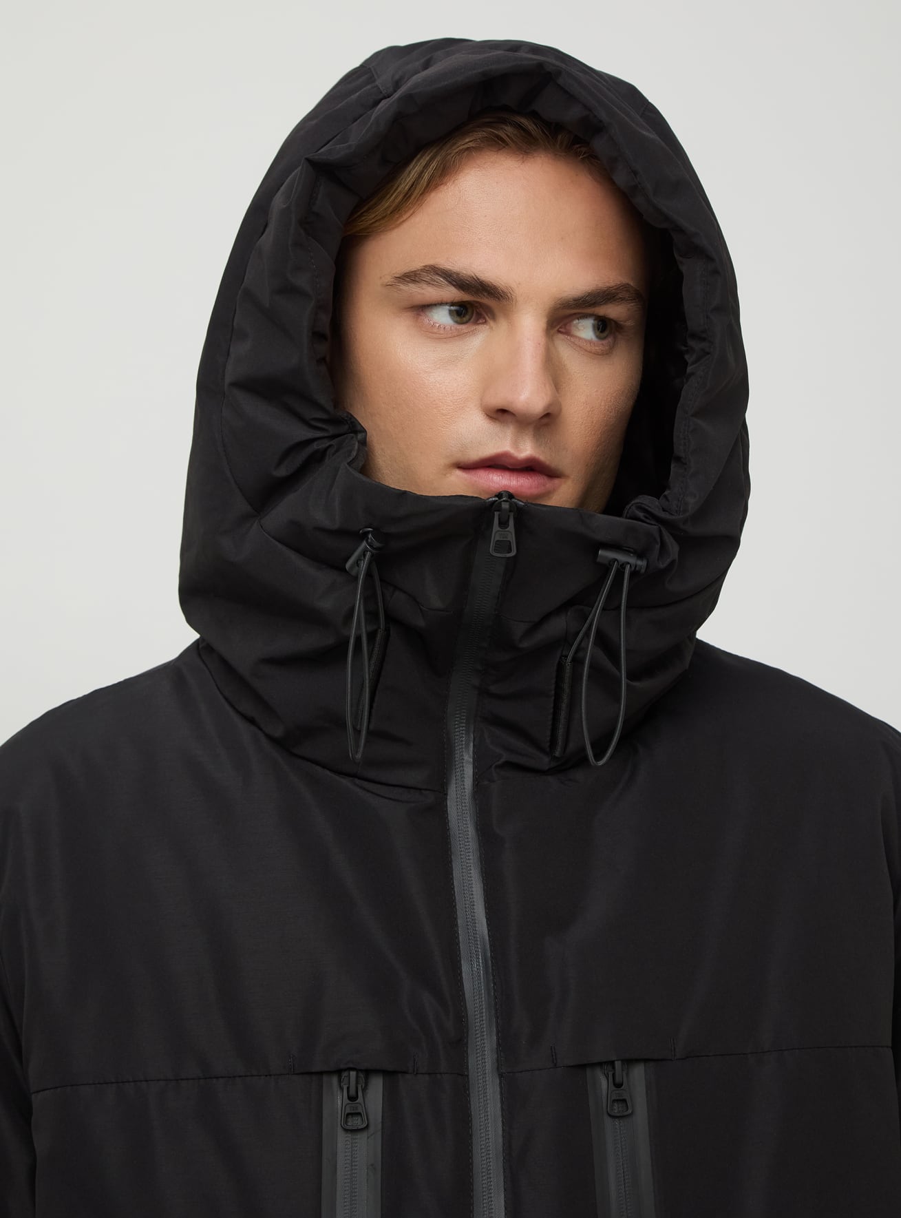 Parka imbottito tecnico resistente all acqua nero Terranova