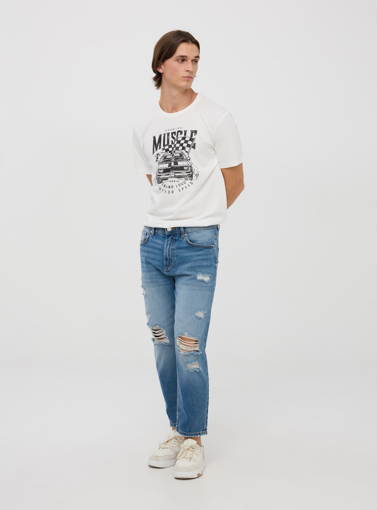 Pantalone Jeans Lungo Pánské Terranova