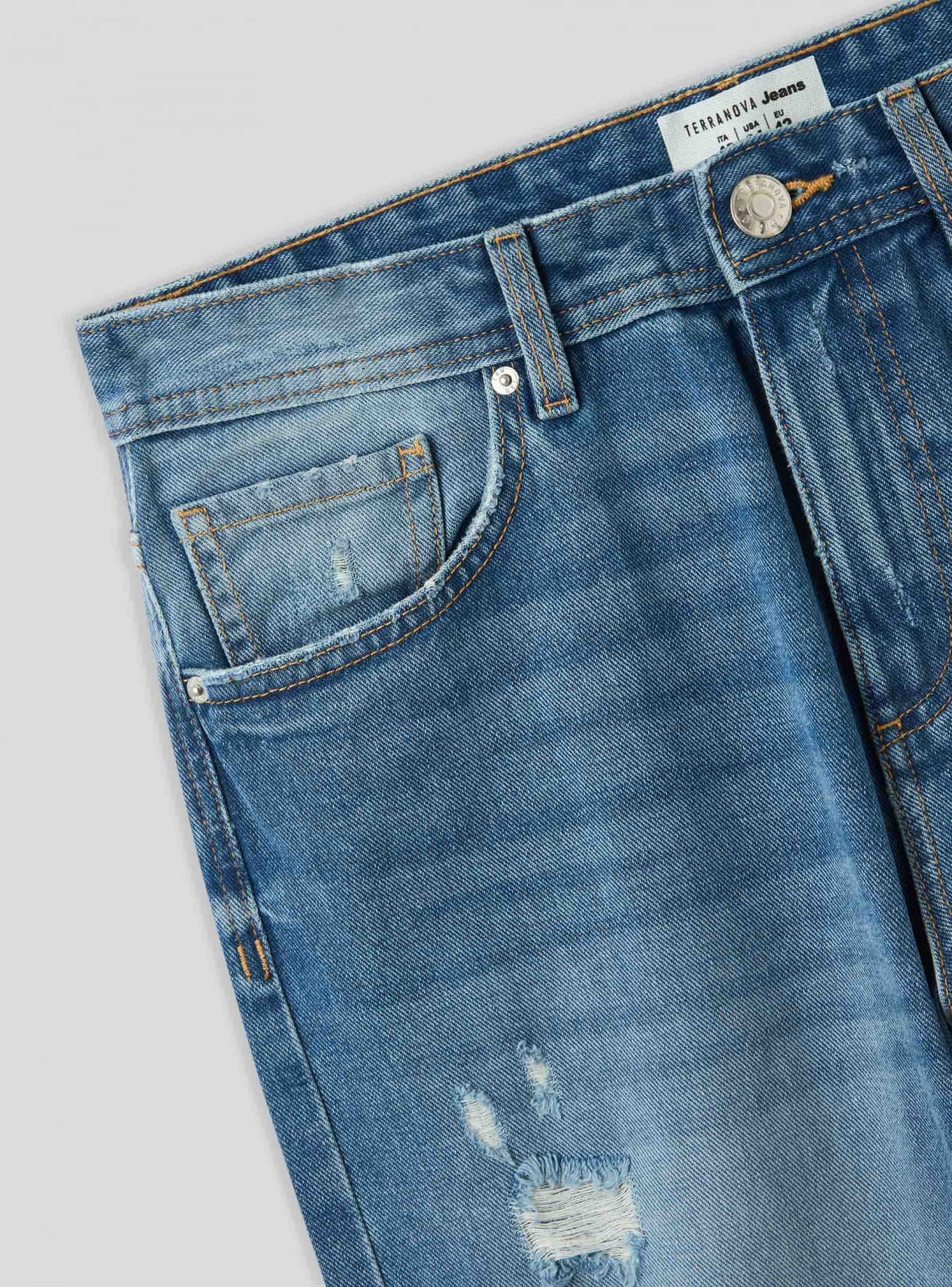 Pantalone Jeans Lungo Pánské Terranova