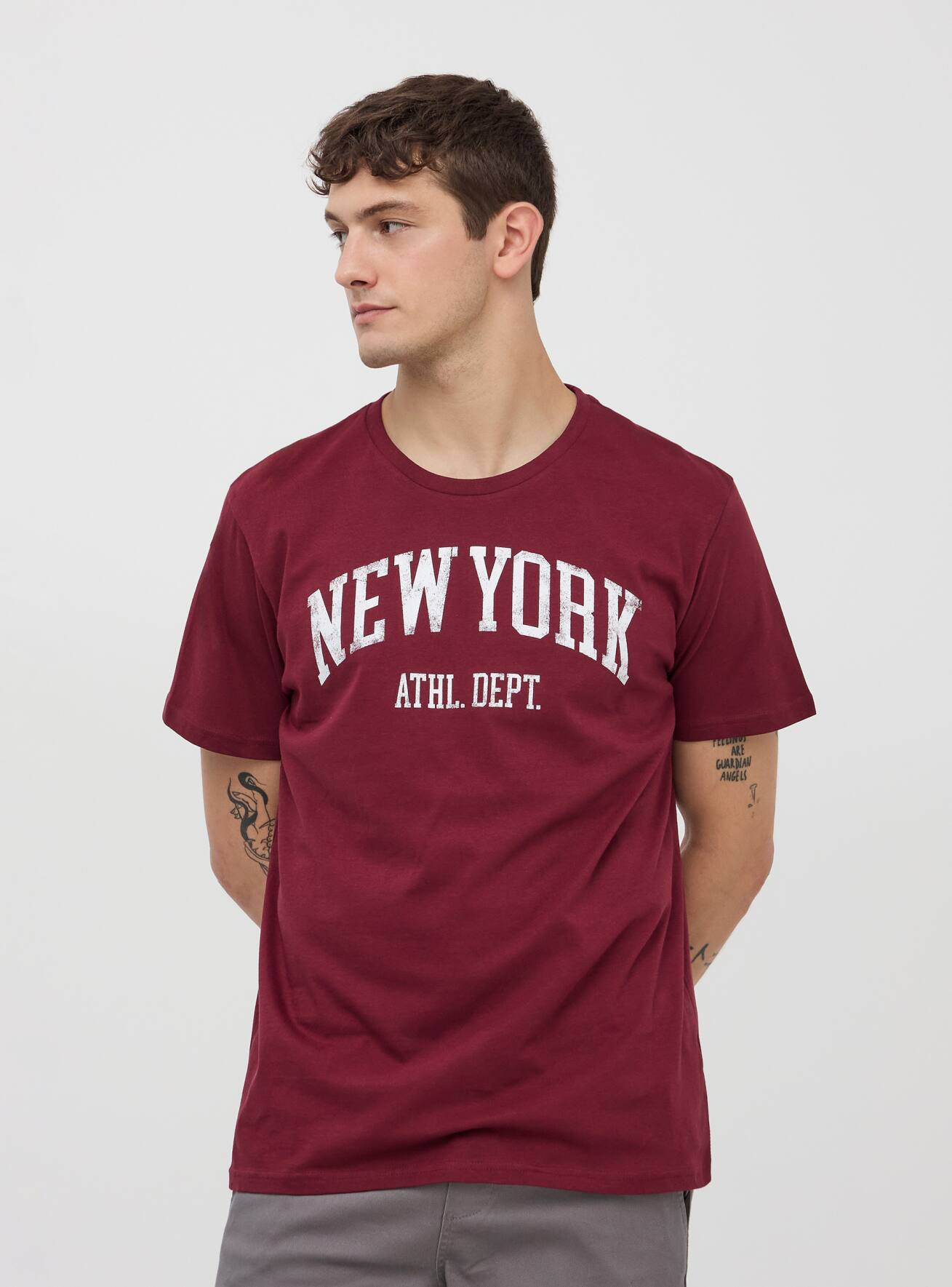 Bordeaux college print t shirt Buy Online Terranova