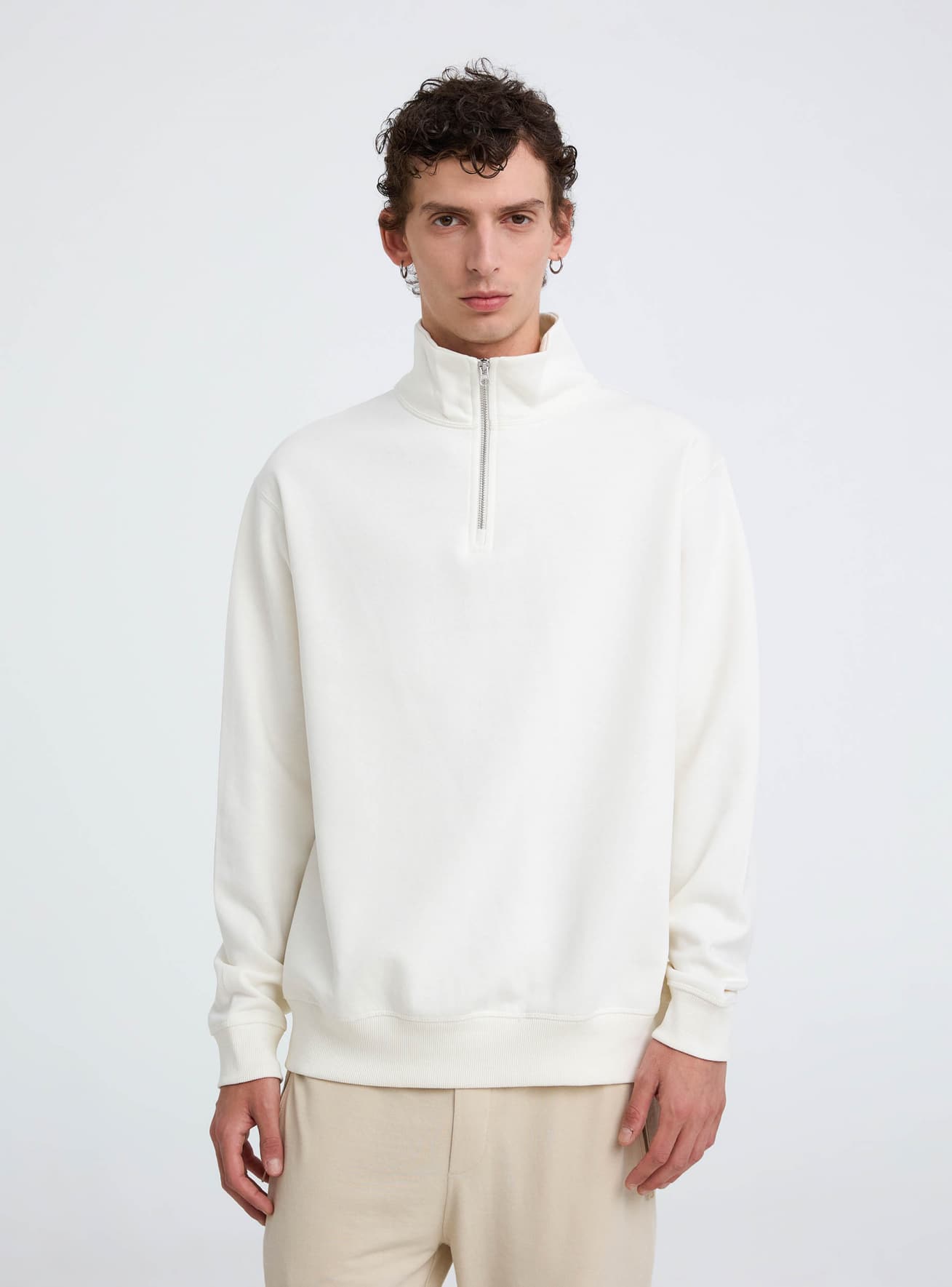 Felpa con half zip