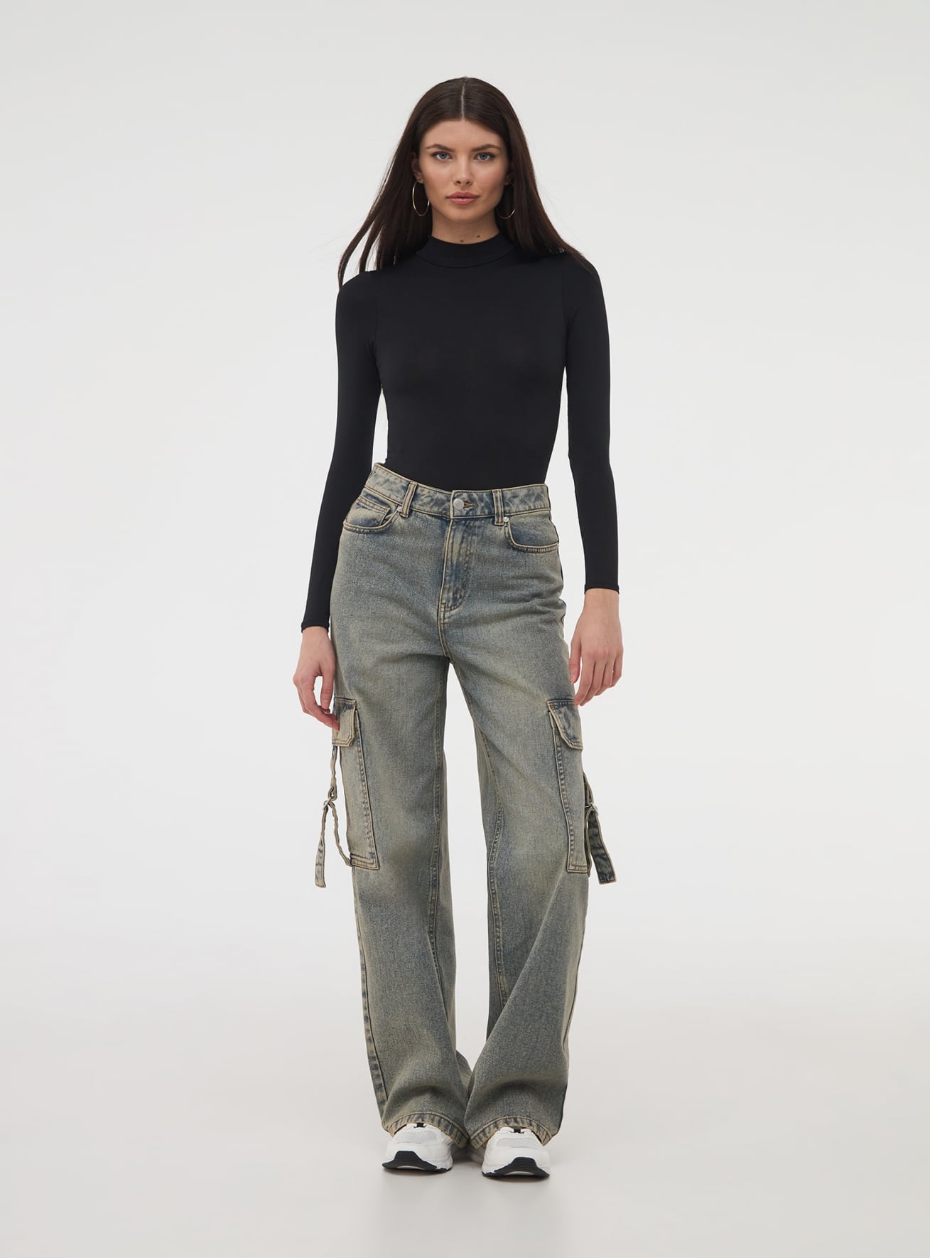 Mock turtleneck long sleeve women's top