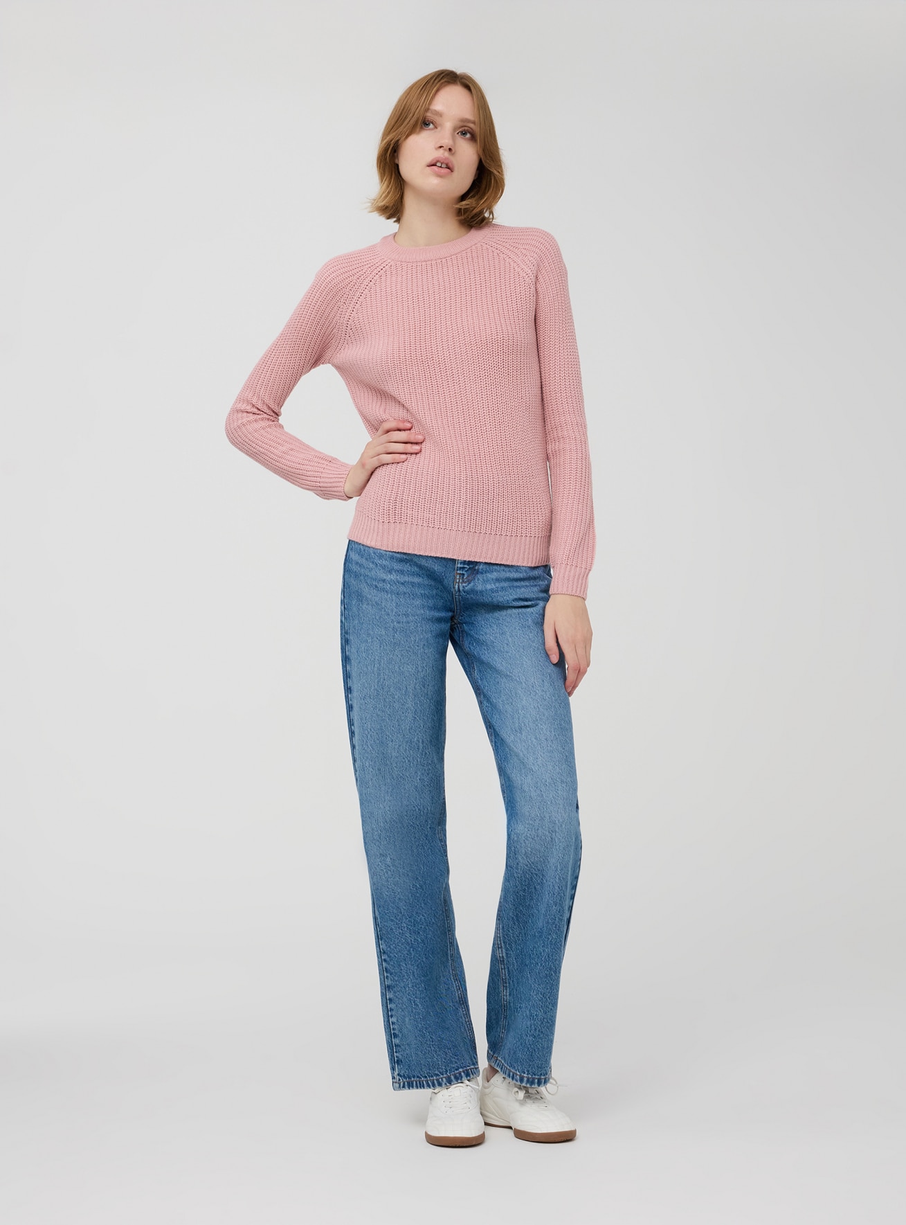 Crew neck ribbed sweater new arrivals