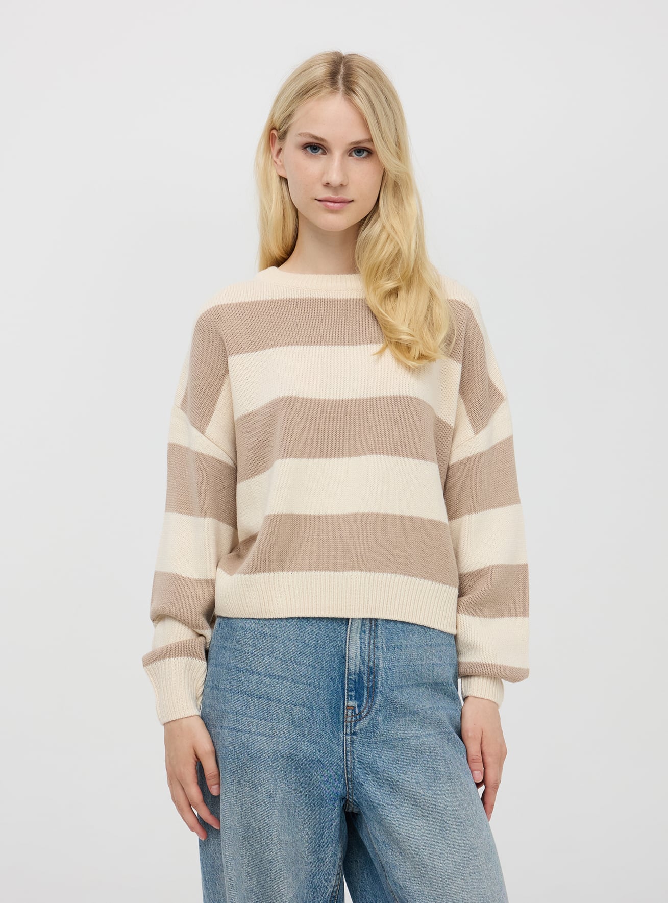 Striped cropped jumper discount