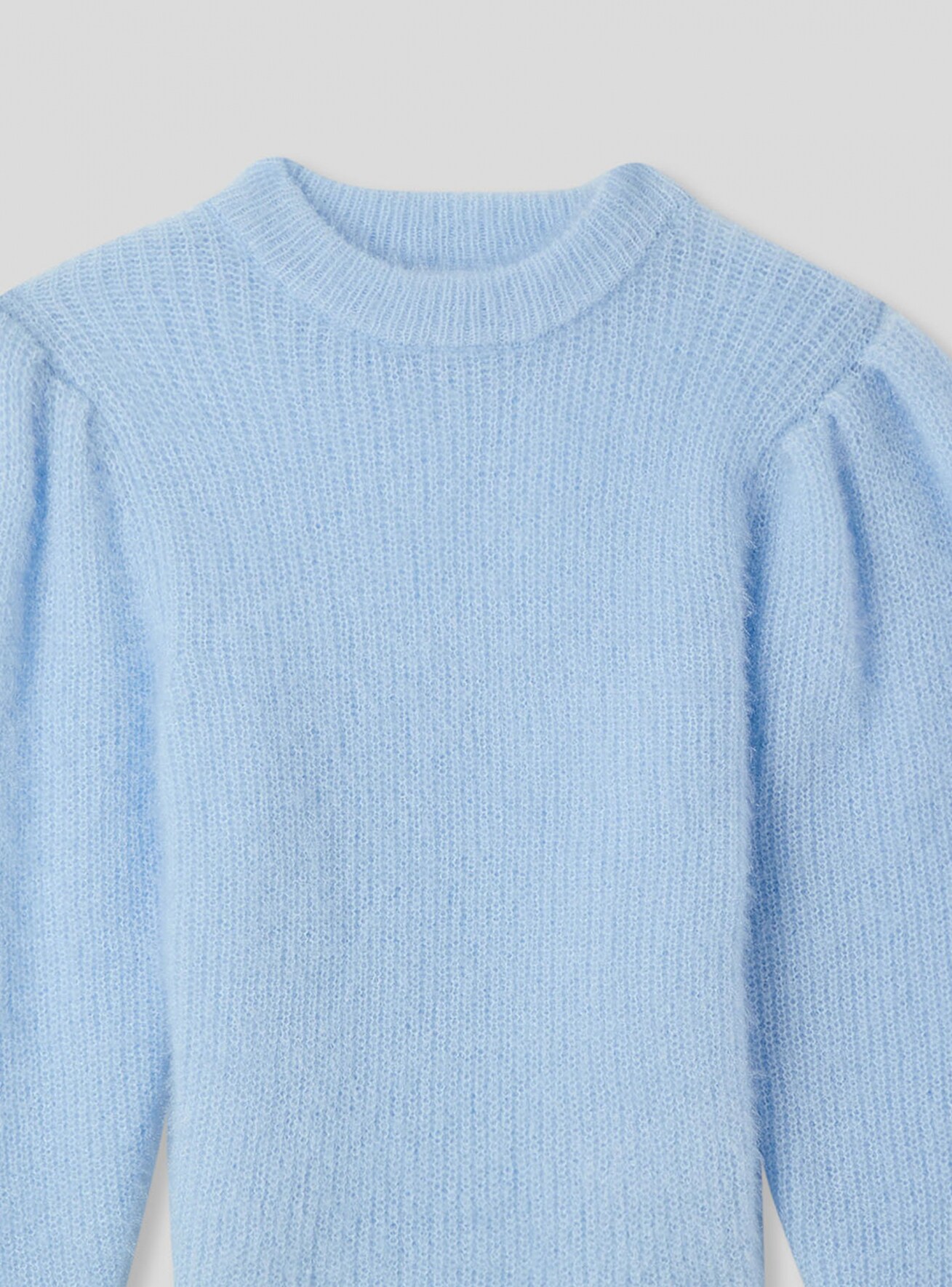 Light blue Jumper with puff sleeves Buy Online Terranova