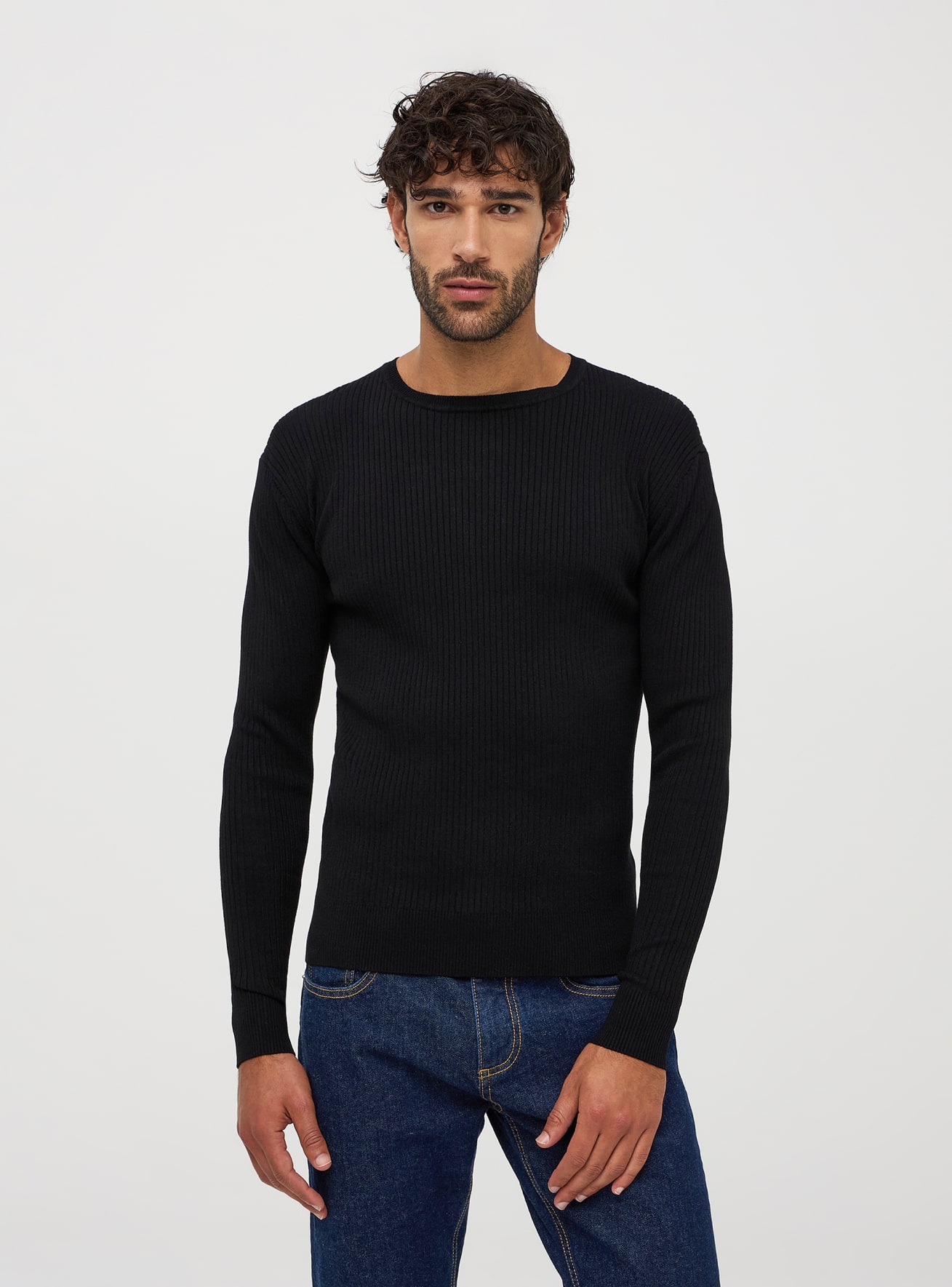 Fitted long sleeve sweater 2025
