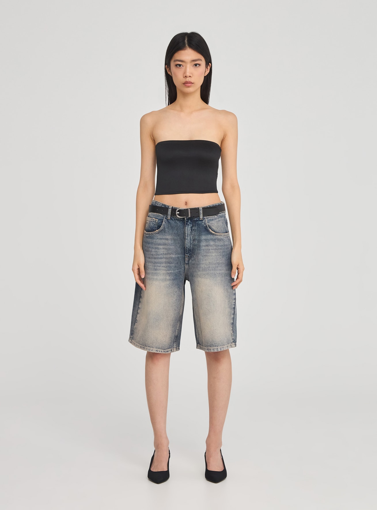 Pantalone Jeans Corto Donna Terranova